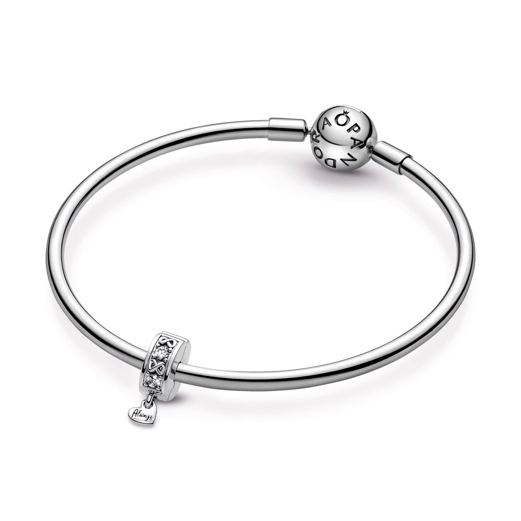 PANDORA Family Always Pavé Clip Charm Sterling Silver Charms Bracelet Charm Jewelry Gift