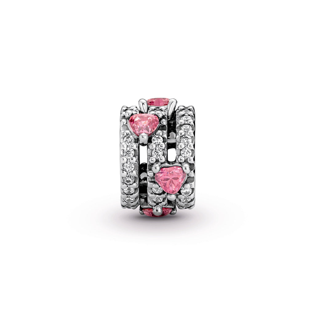 PANDORA Sparkling Triple Halo Hearts Charm Cubic Zirconia Occasions Charms Bracelet Charm Jewelry Gift