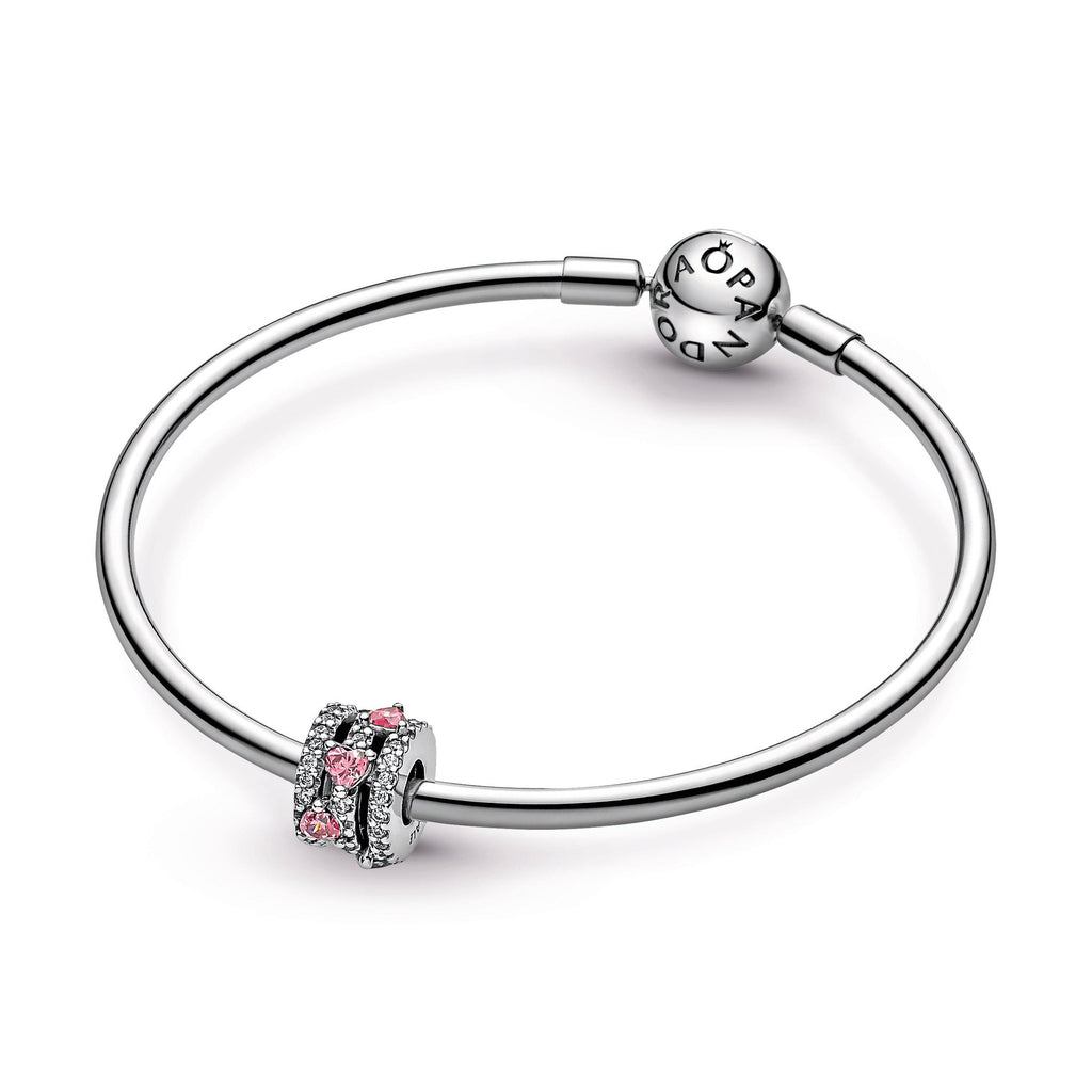 PANDORA Sparkling Triple Halo Hearts Charm Cubic Zirconia Occasions Charms Bracelet Charm Jewelry Gift