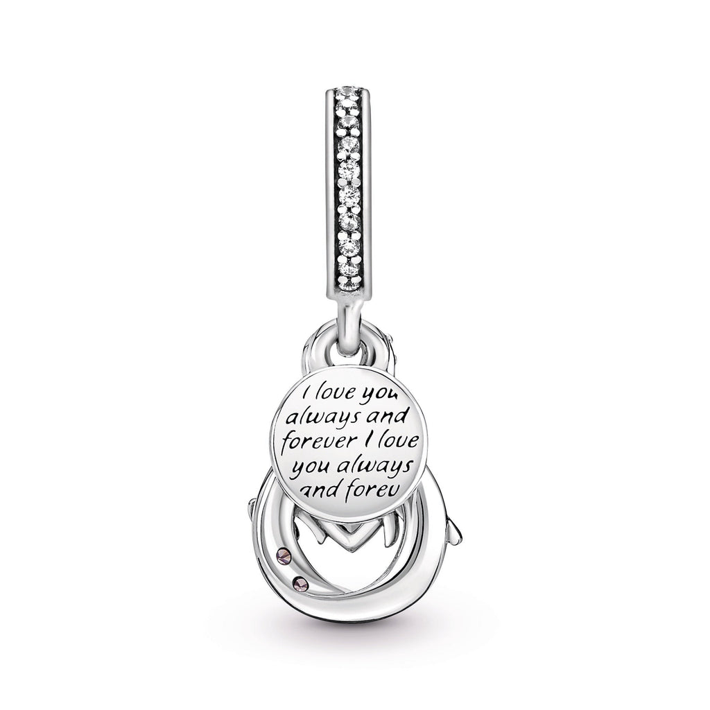 PANDORA Mum Infinity Pavé Double Dangle Charm Cubic Zirconia Charms Bracelet Charm Jewelry Gift