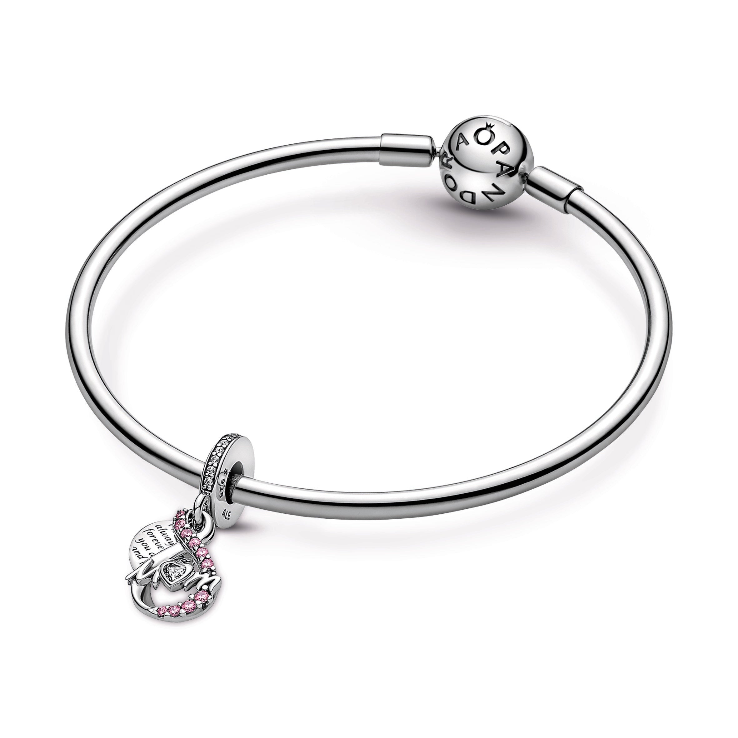PANDORA Mum Infinity Pavé Double Dangle Charm Cubic Zirconia Charms Bracelet Charm Jewelry Gift