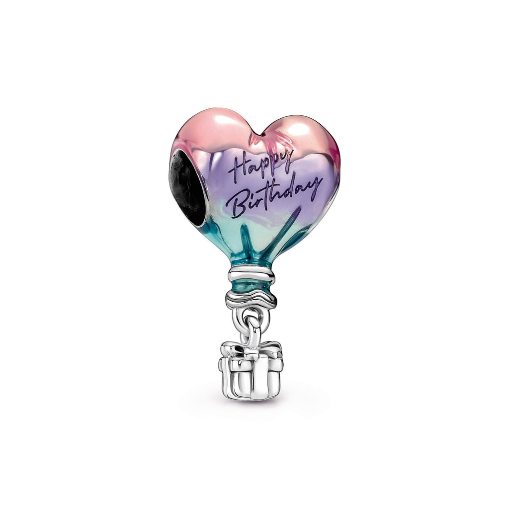 PANDORA Happy Birthday Hot Air Balloon Charm Enamel Birthdays Charms Bracelet Charm Jewelry Gift