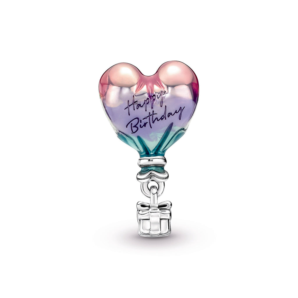 PANDORA Happy Birthday Hot Air Balloon Charm Enamel Birthdays Charms Bracelet Charm Jewelry Gift