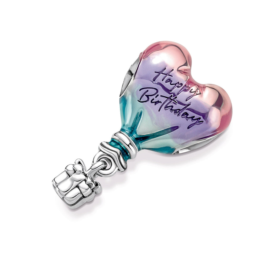 PANDORA Happy Birthday Hot Air Balloon Charm Enamel Birthdays Charms Bracelet Charm Jewelry Gift
