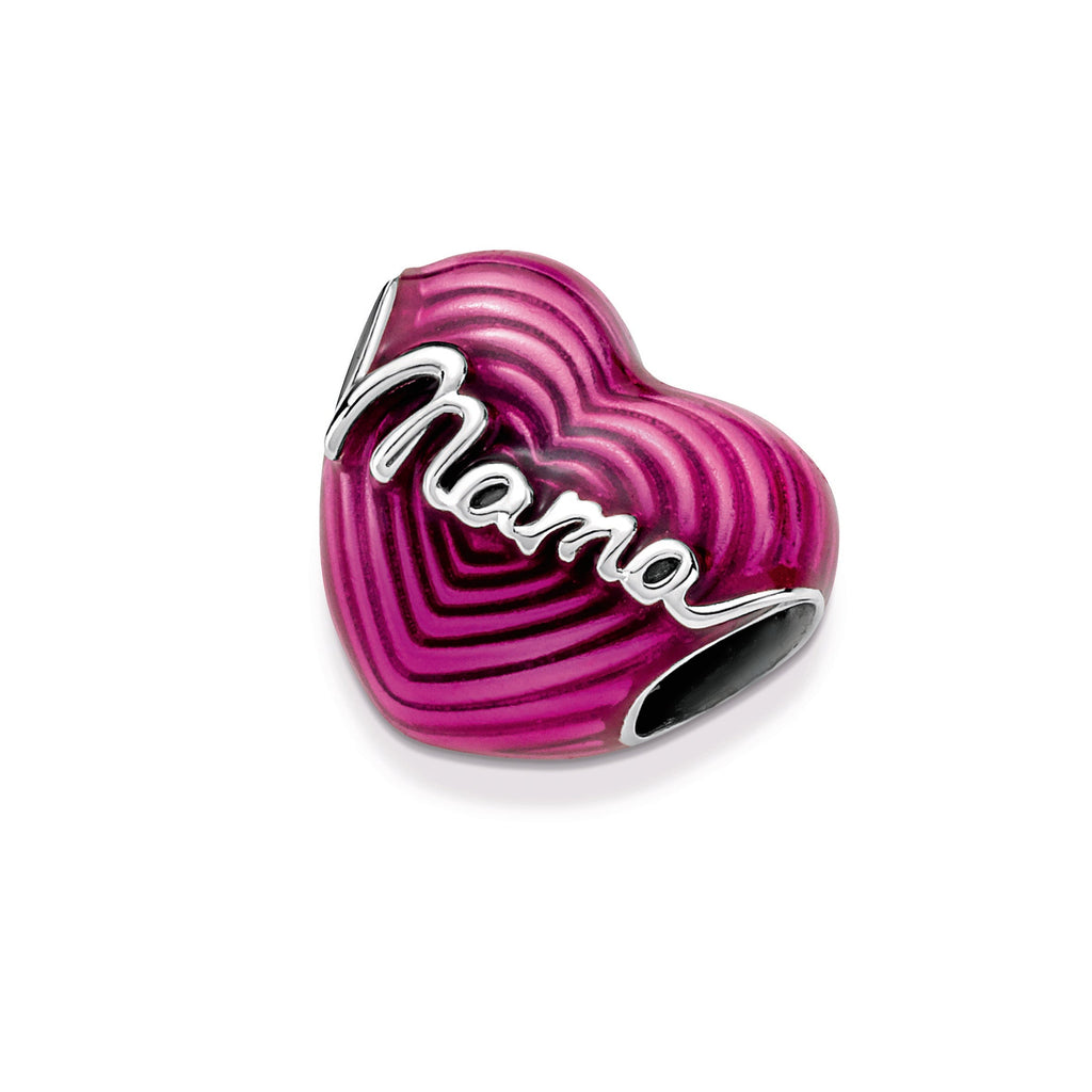 PANDORA Radiating Love Mama Heart Charm Enamel Charms Bracelet Charm Jewelry Gift
