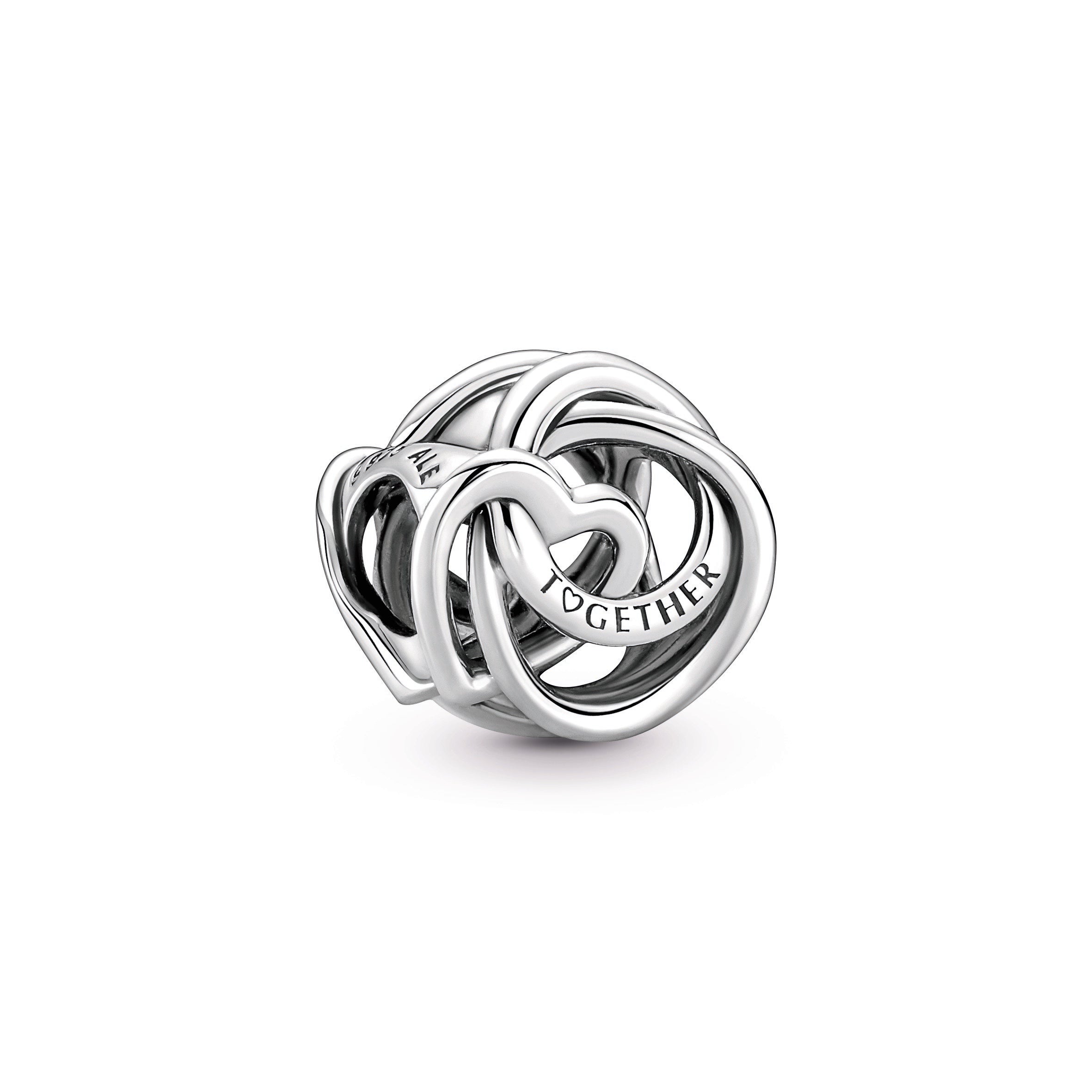 PANDORA Family Always Encircled Heart Charm Sterling Silver Family And Friends Charms Bracelet Charm Jewelry Gift
