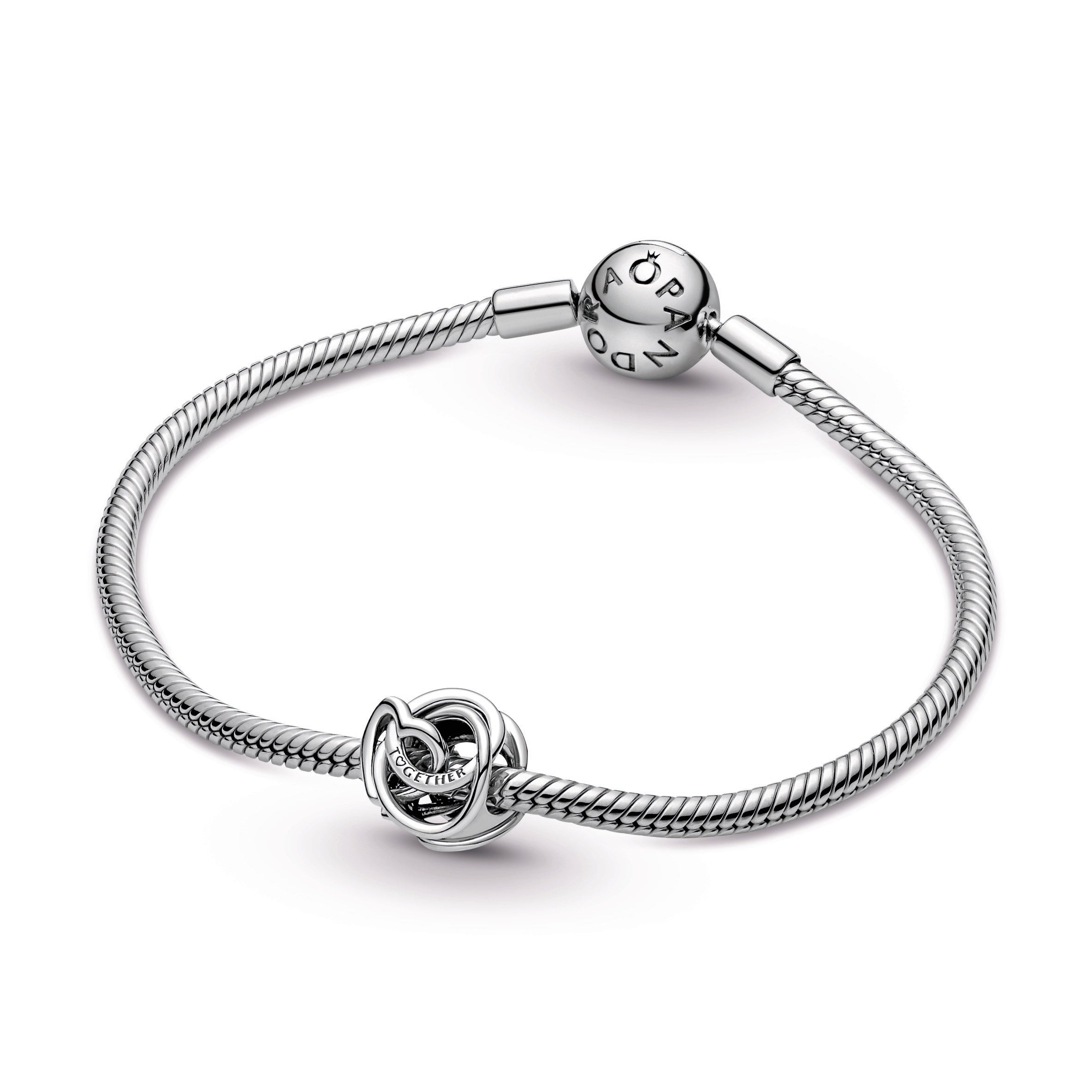 PANDORA Family Always Encircled Heart Charm Sterling Silver Family And Friends Charms Bracelet Charm Jewelry Gift