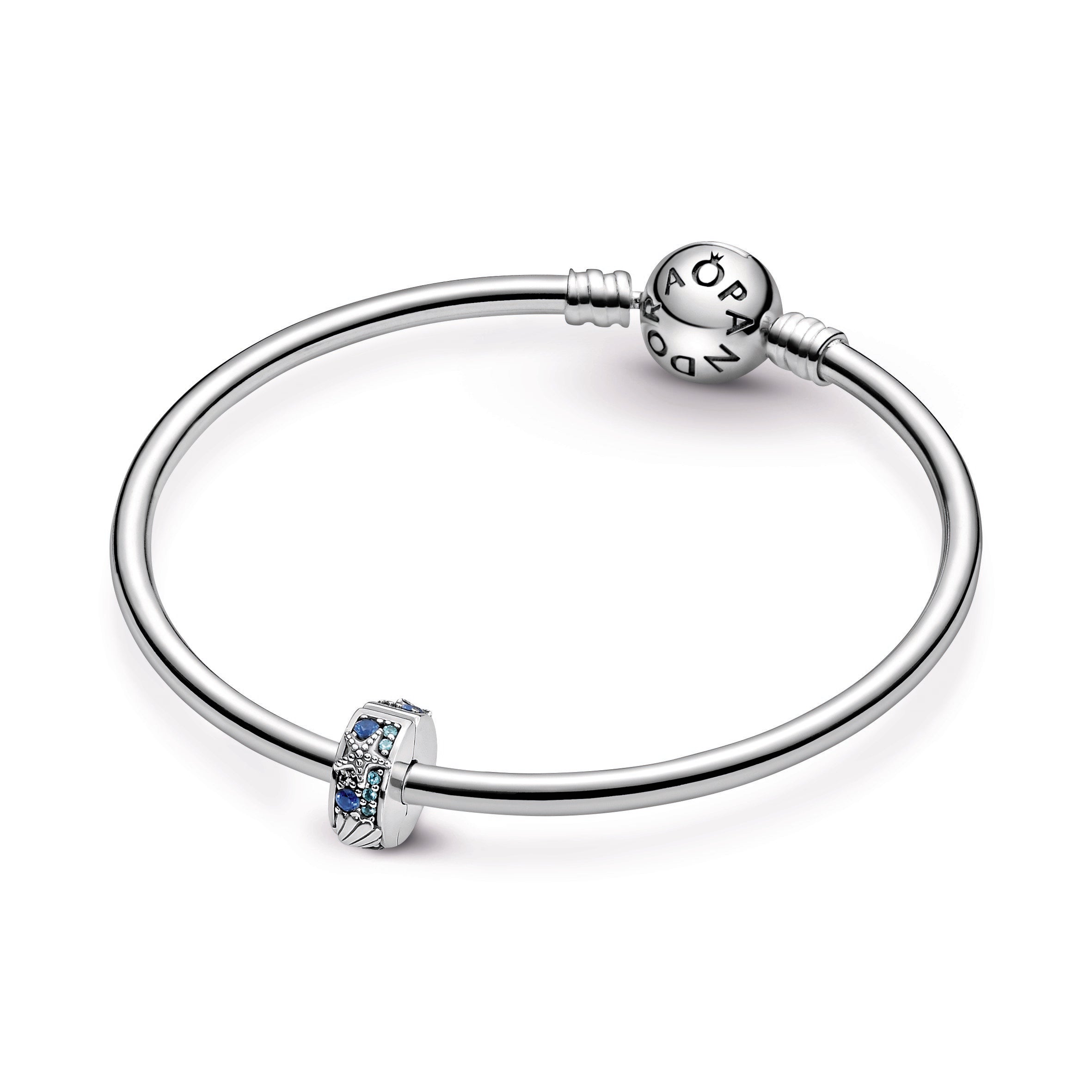 PANDORA Tropical Starfish And Shell Clip Charm Crystals Charms Bracelet Charm Jewelry Gift