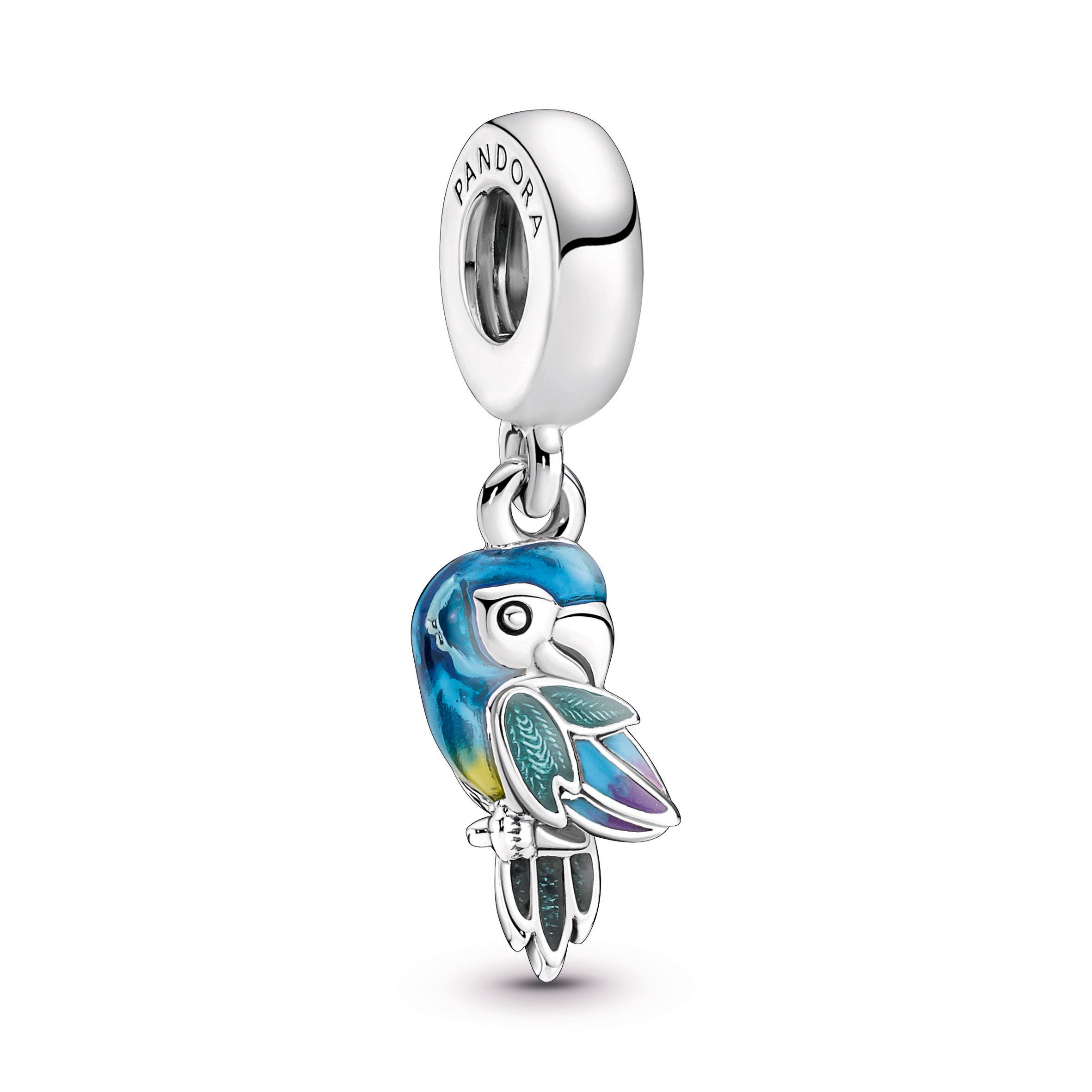 PANDORA Jungle Paradise Parrot Dangle Charm Enamel Charms Bracelet Charm Jewelry Gift