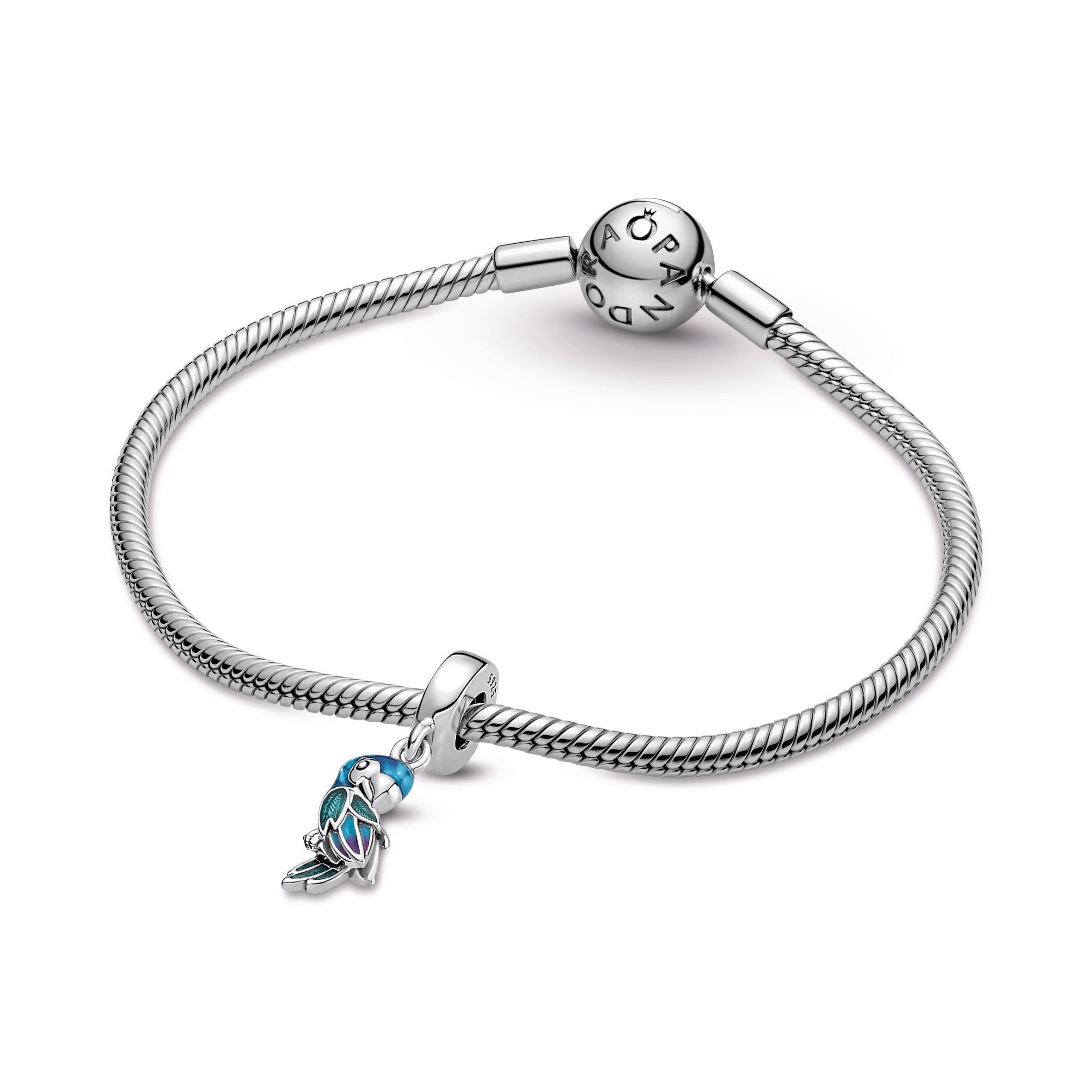 PANDORA Jungle Paradise Parrot Dangle Charm Enamel Charms Bracelet Charm Jewelry Gift