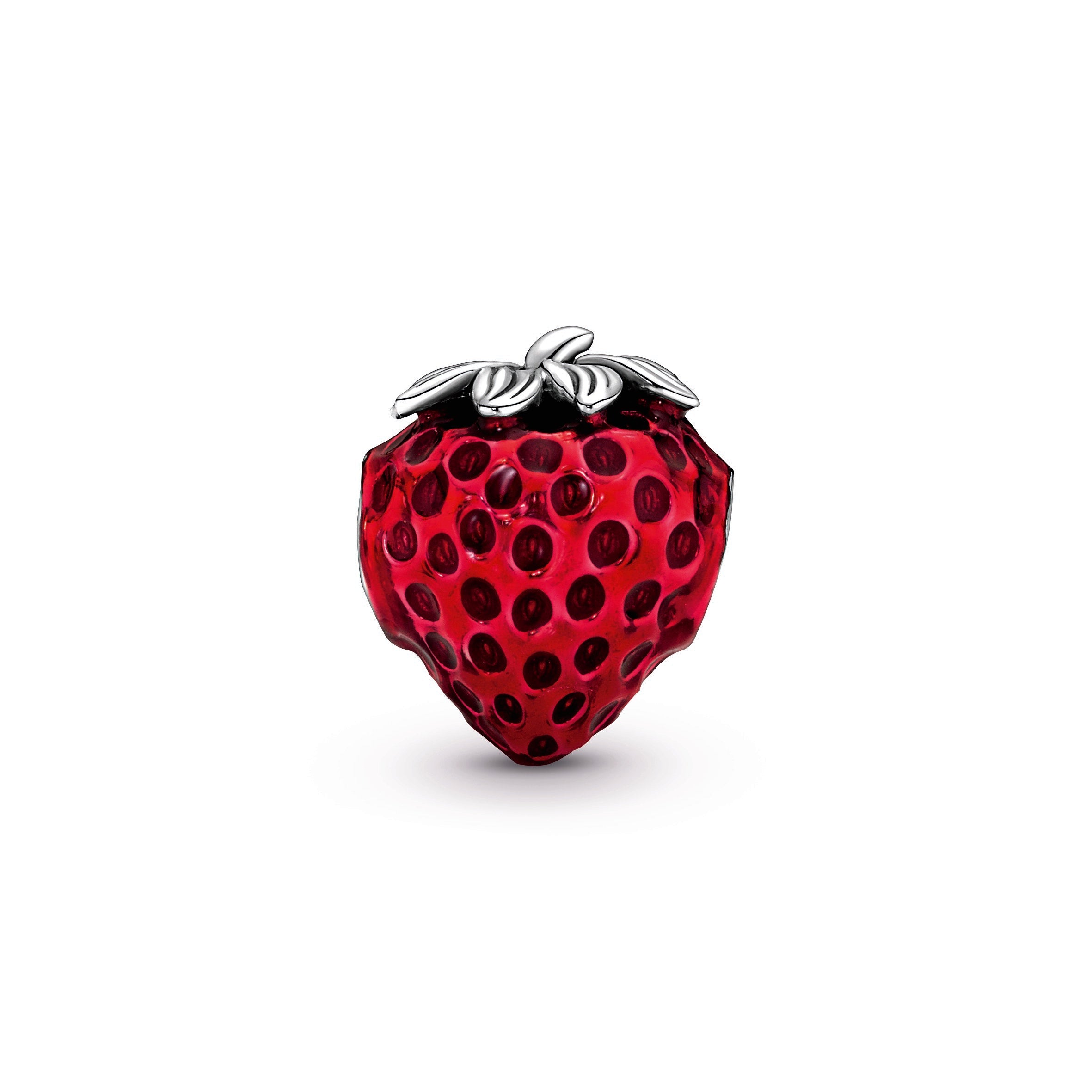 PANDORA Seeded Strawberry Fruit Charm Enamel Charms Bracelet Charm Jewelry Gift
