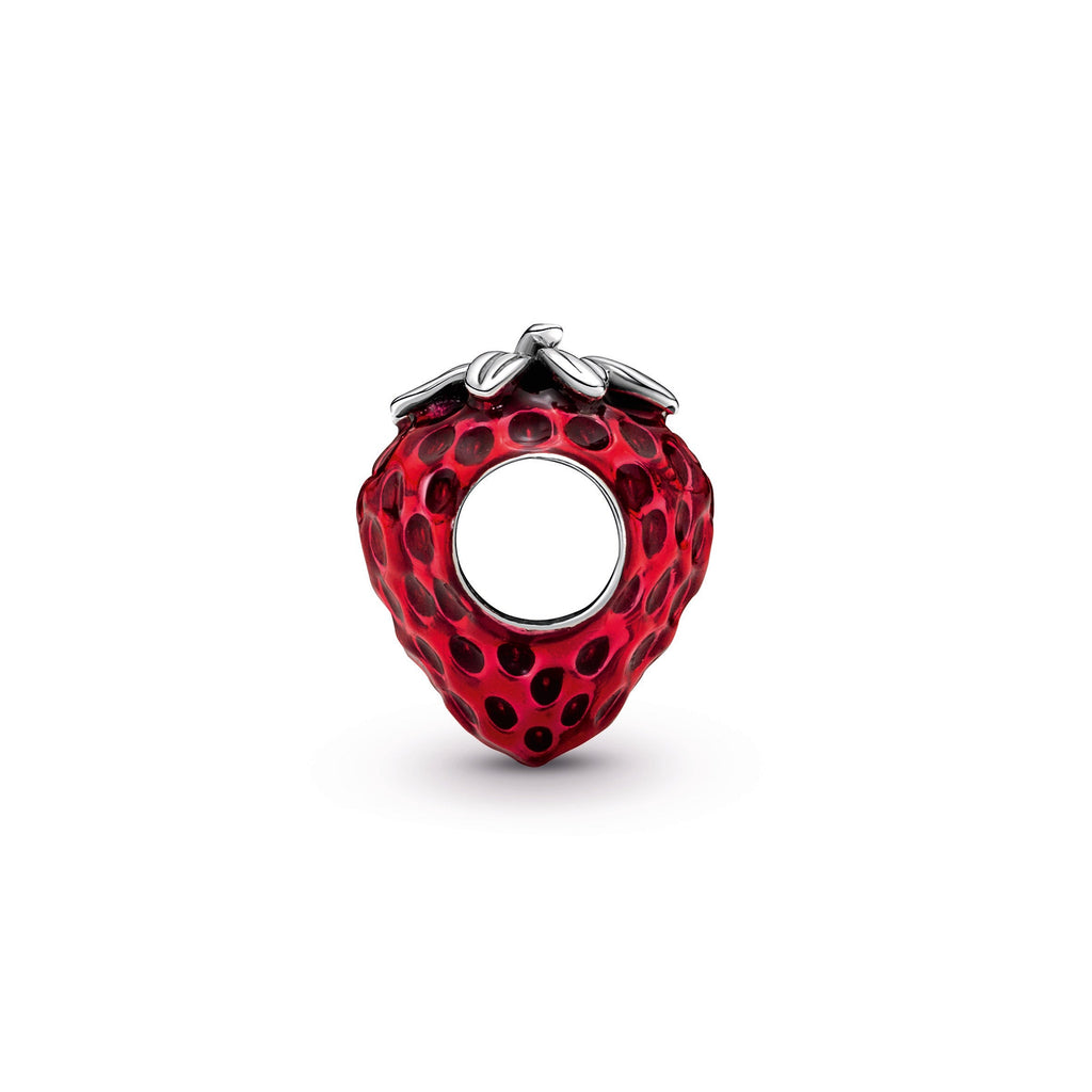 PANDORA Seeded Strawberry Fruit Charm Enamel Charms Bracelet Charm Jewelry Gift