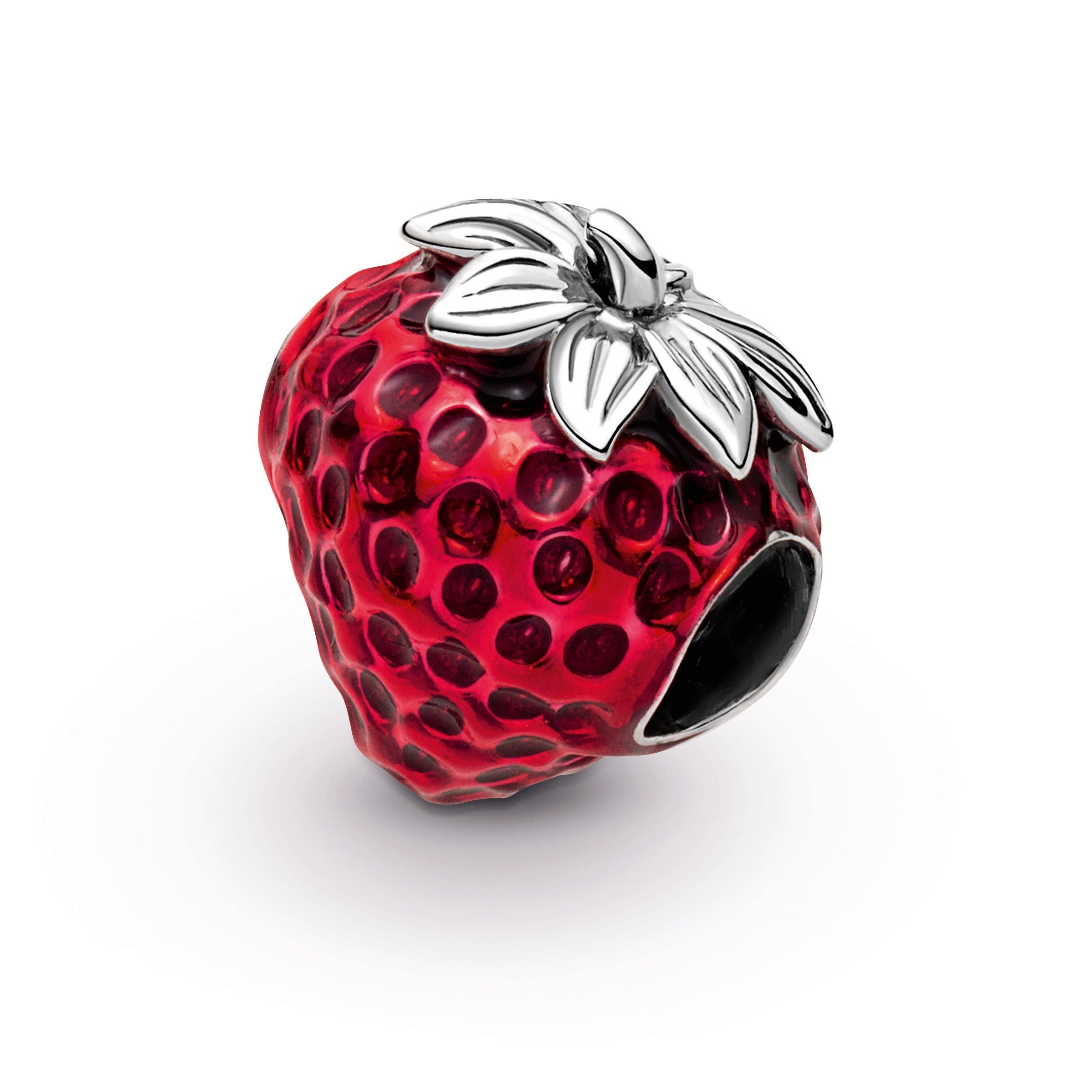 PANDORA Seeded Strawberry Fruit Charm Enamel Charms Bracelet Charm Jewelry Gift