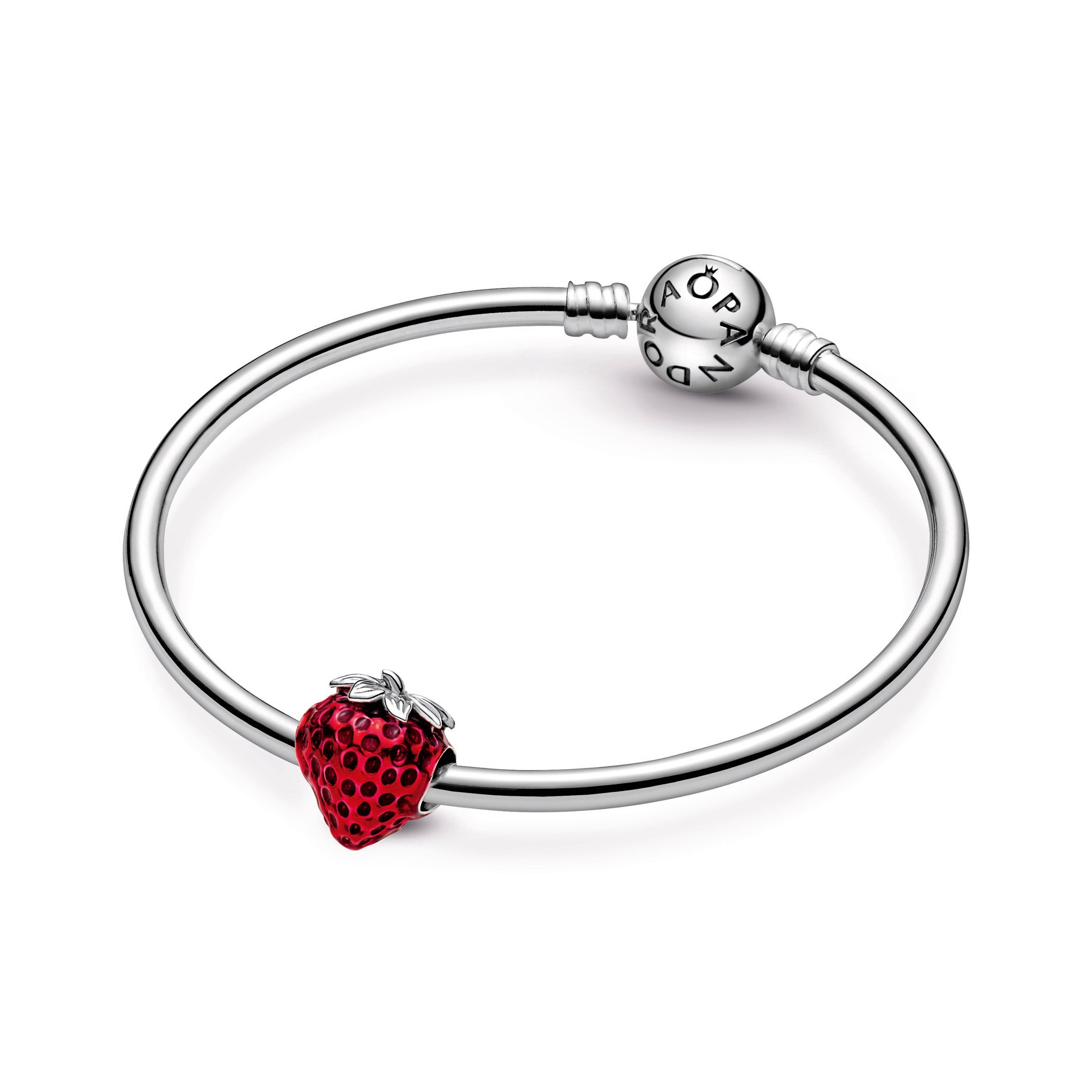 PANDORA Seeded Strawberry Fruit Charm Enamel Charms Bracelet Charm Jewelry Gift