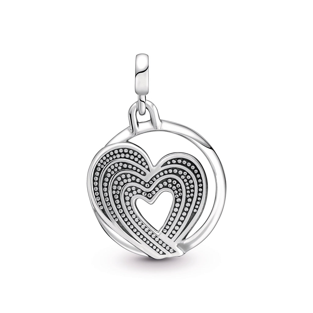 PANDORA ME Rainbow Heart Of Freedom Medallion Crystals Charms Bracelet Charm Jewelry Gift