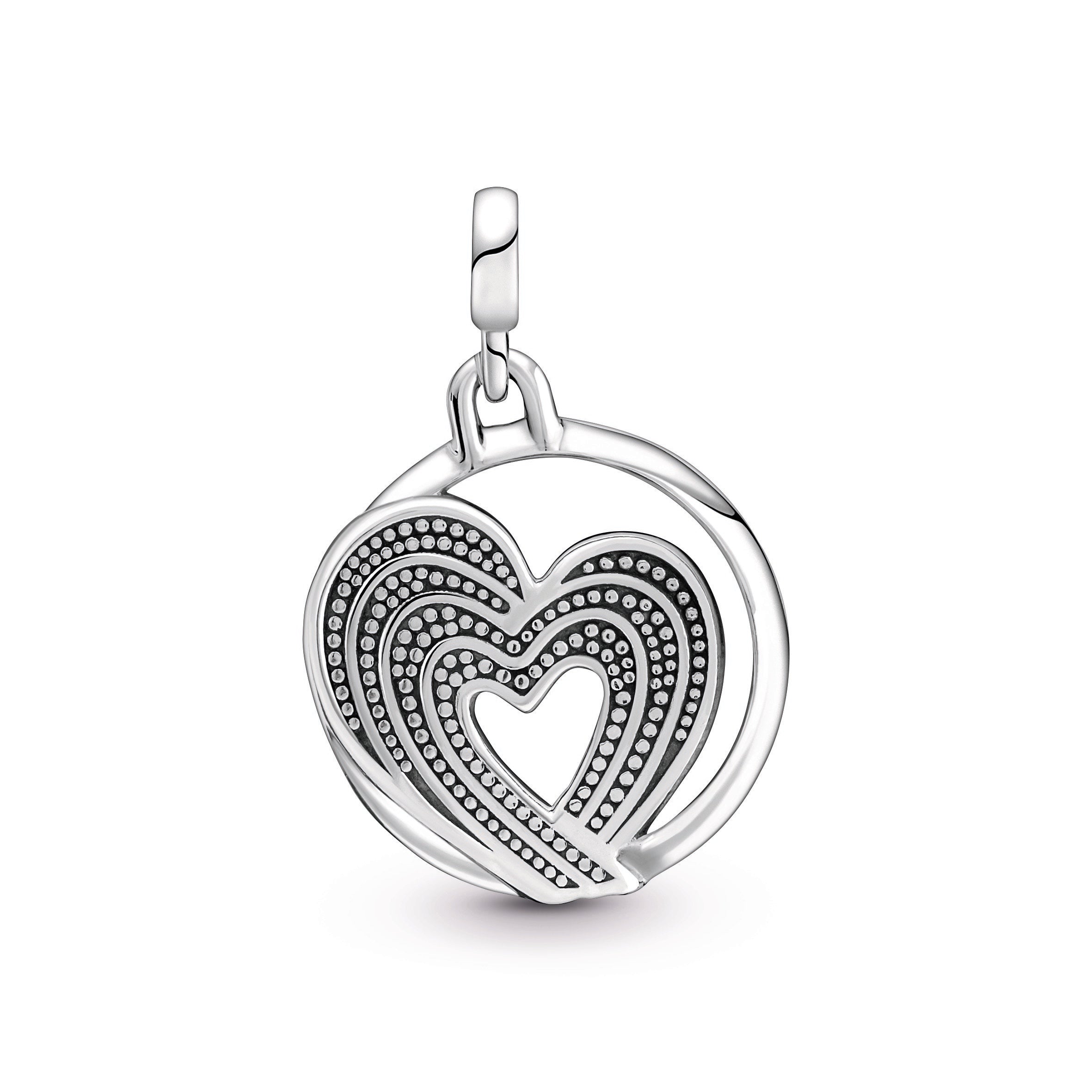 PANDORA ME Rainbow Heart Of Freedom Medallion Crystals Charms Bracelet Charm Jewelry Gift