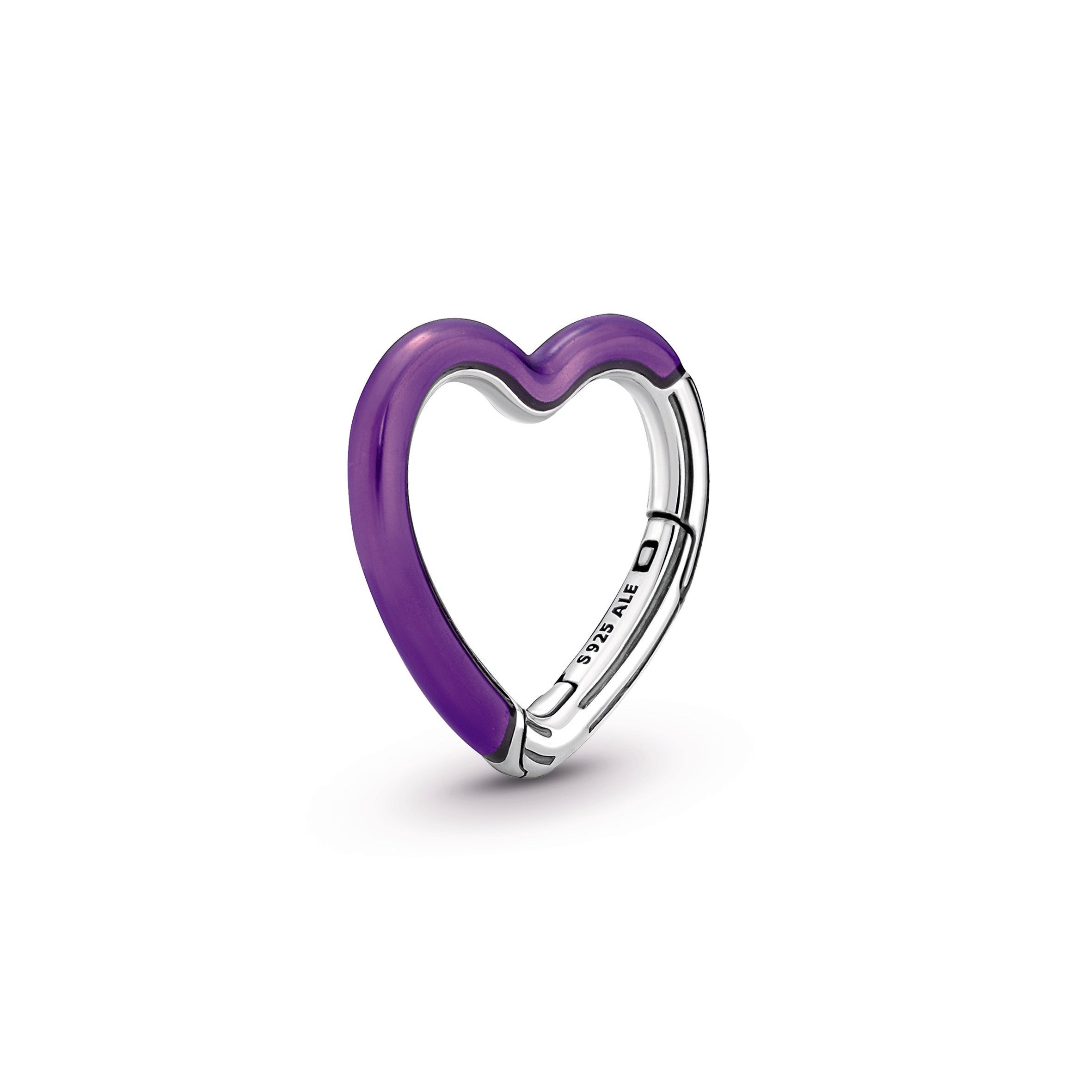 PANDORA ME Bright Purple Styling Heart Connector Enamel Bracelets Chain Bracelet Jewelry Gift