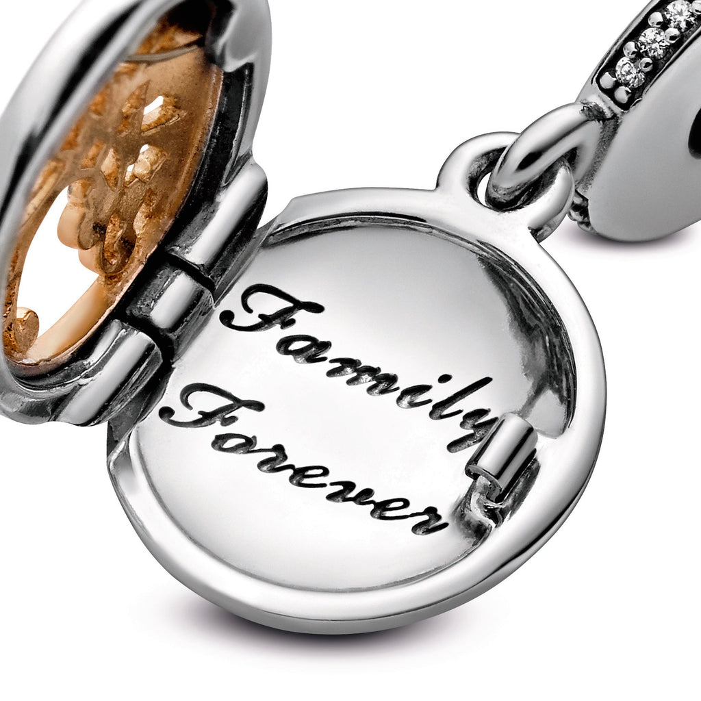 PANDORA Family Roots Dangle Charm 14K Gold Plated Unique Metal Blend Charms Bracelet Charm Jewelry Gift