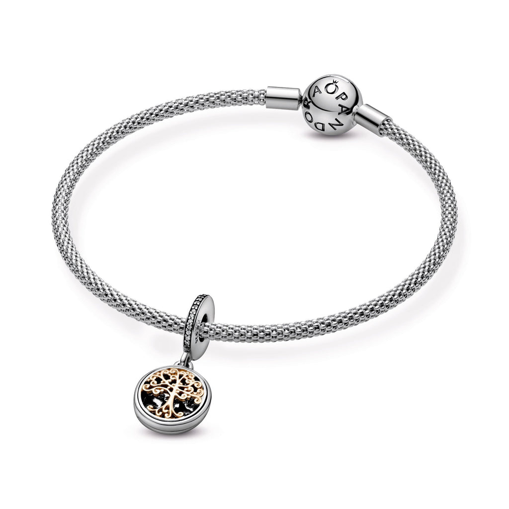 PANDORA Family Roots Dangle Charm 14K Gold Plated Unique Metal Blend Charms Bracelet Charm Jewelry Gift