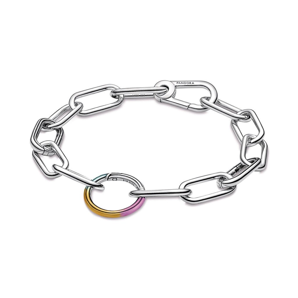 PANDORA ME Tie-dye Styling Round Connector Enamel Bracelets Chain Bracelet Jewelry Gift