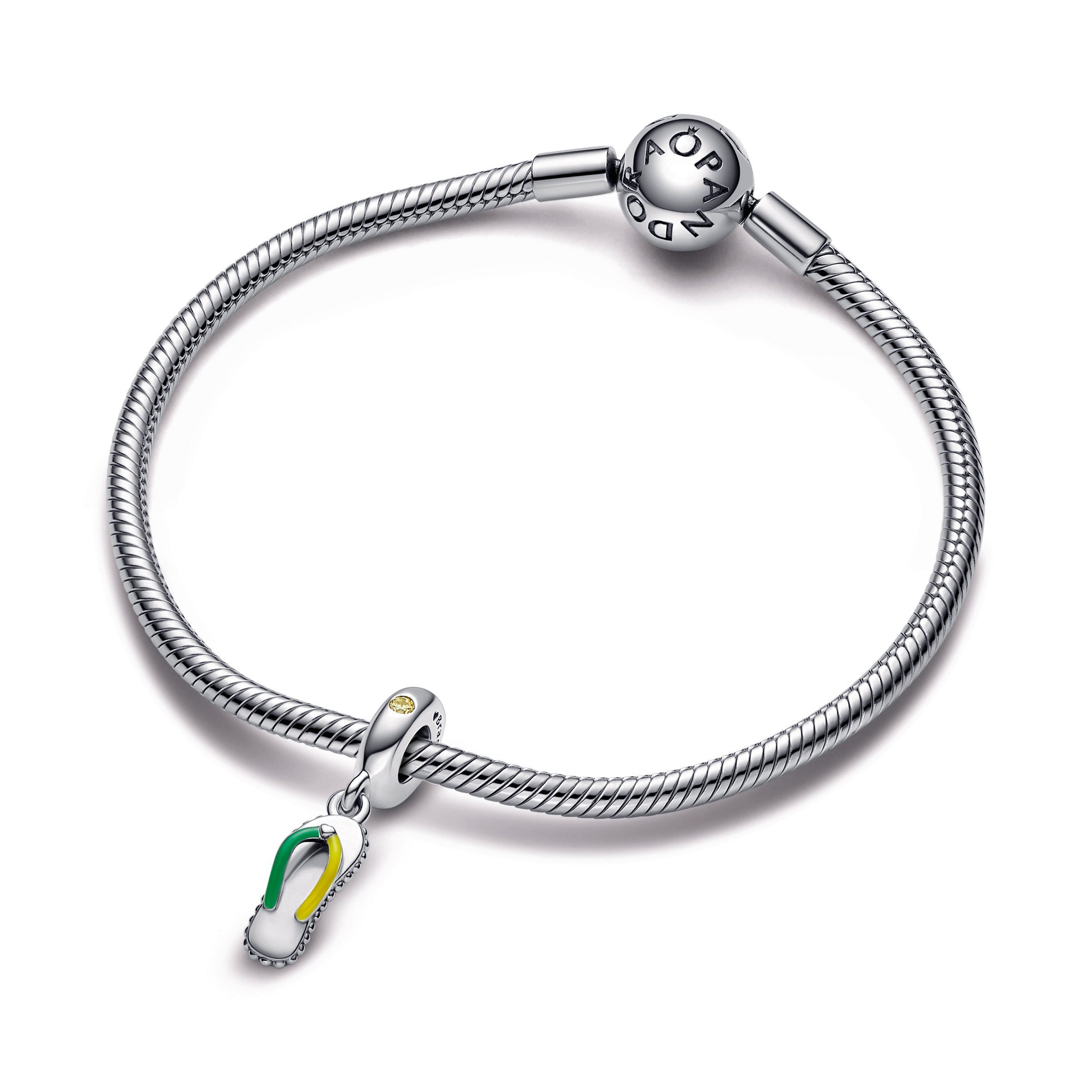 PANDORA Flip-flop Dangle Charm Enamel Charms Bracelet Charm Jewelry Gift