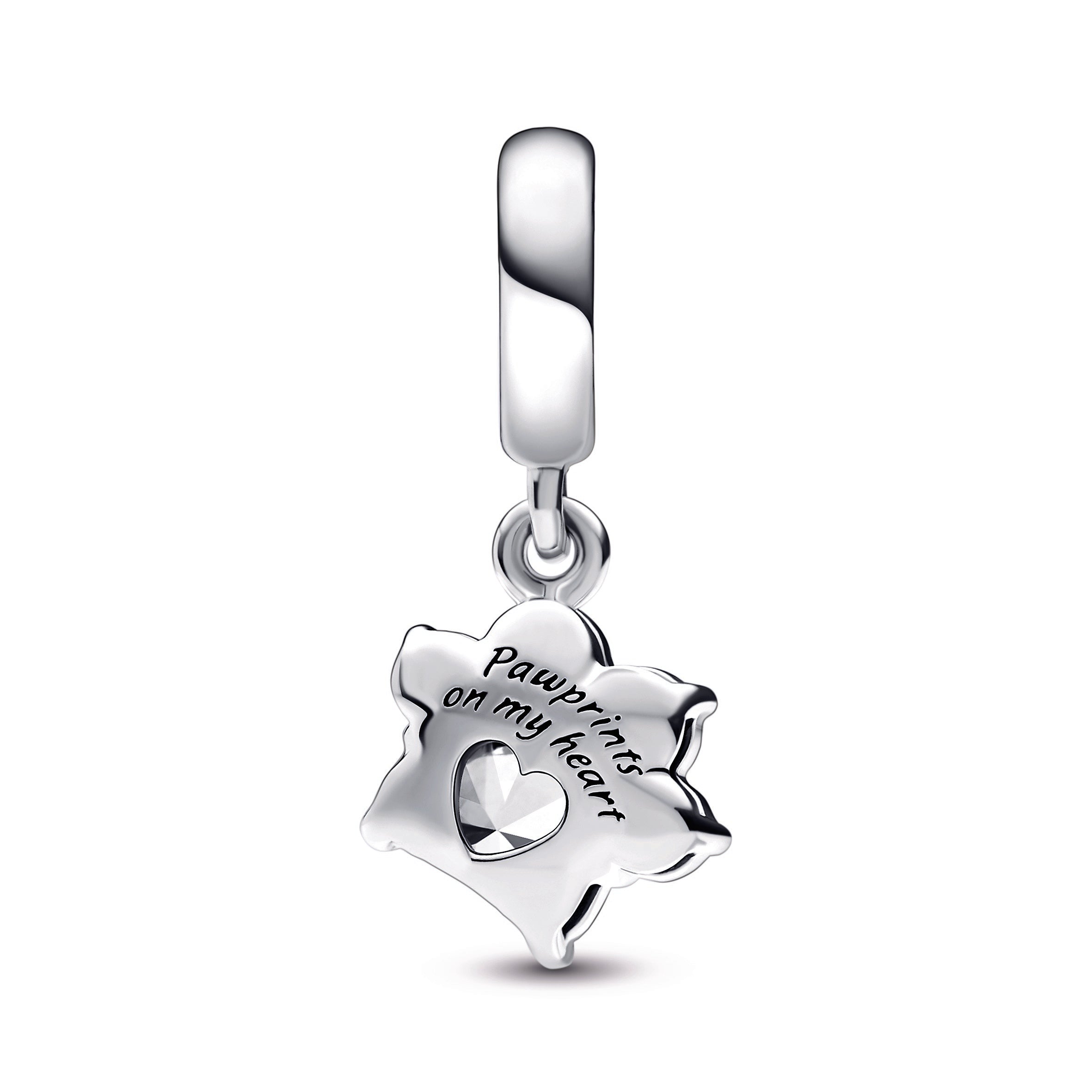 PANDORA Sparkling Pet Paw Print Dangle Charm Sterling Silver Charms Bracelet Charm Jewelry Gift
