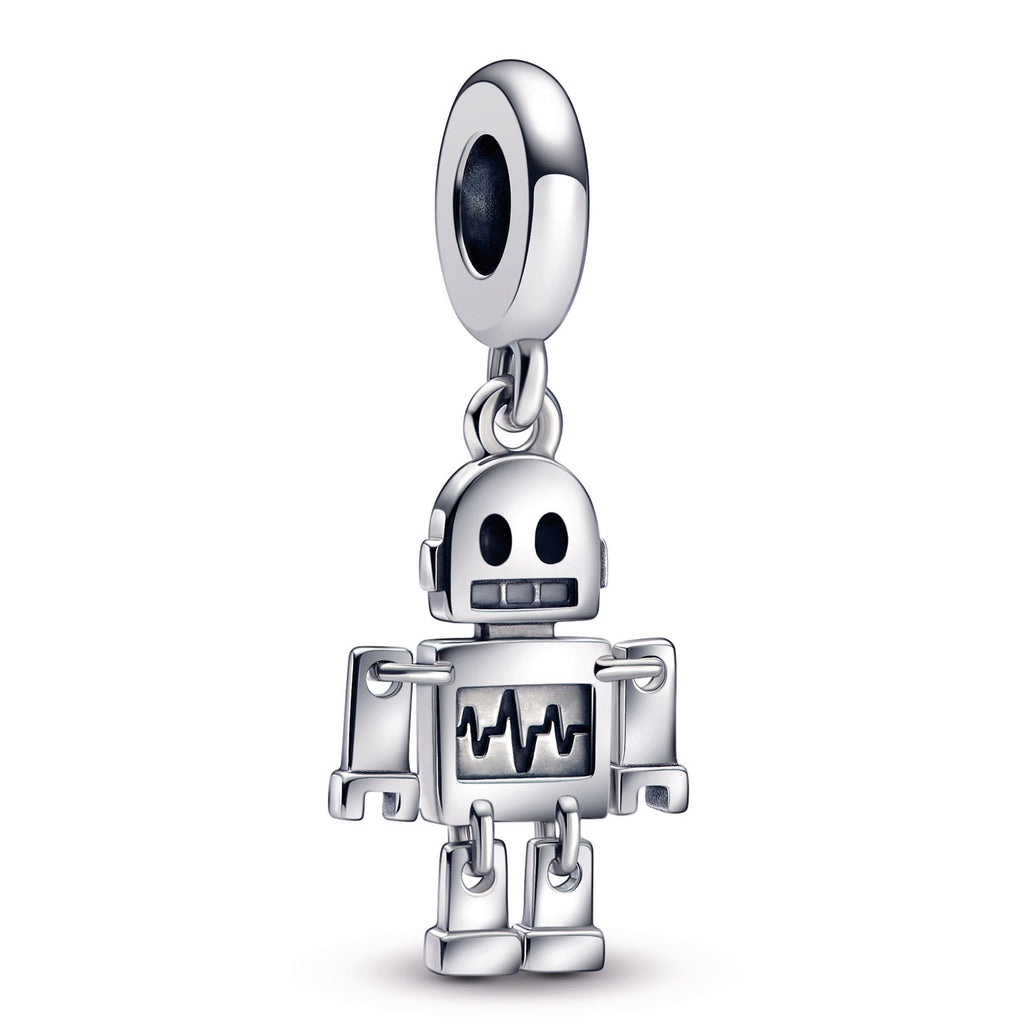 PANDORA Bestie Bot Robot Dangle Charm Enamel Charms Bracelet Charm Jewelry Gift