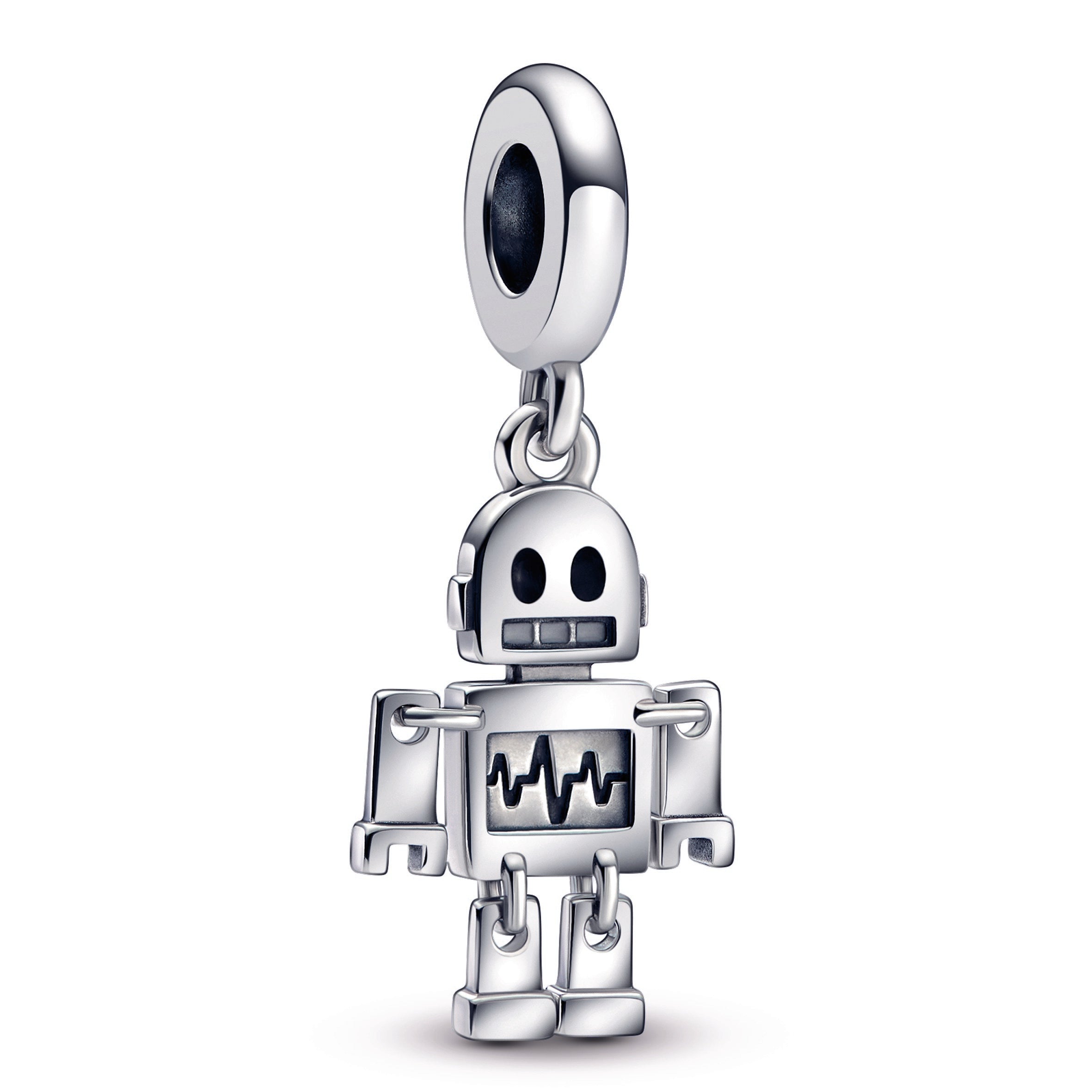 PANDORA Bestie Bot Robot Dangle Charm Enamel Charms Bracelet Charm Jewelry Gift