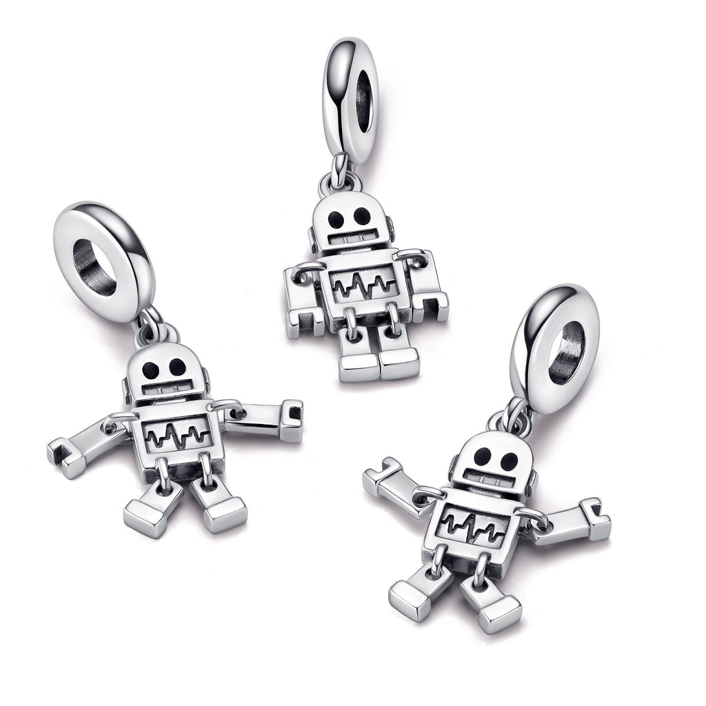 PANDORA Bestie Bot Robot Dangle Charm Enamel Charms Bracelet Charm Jewelry Gift