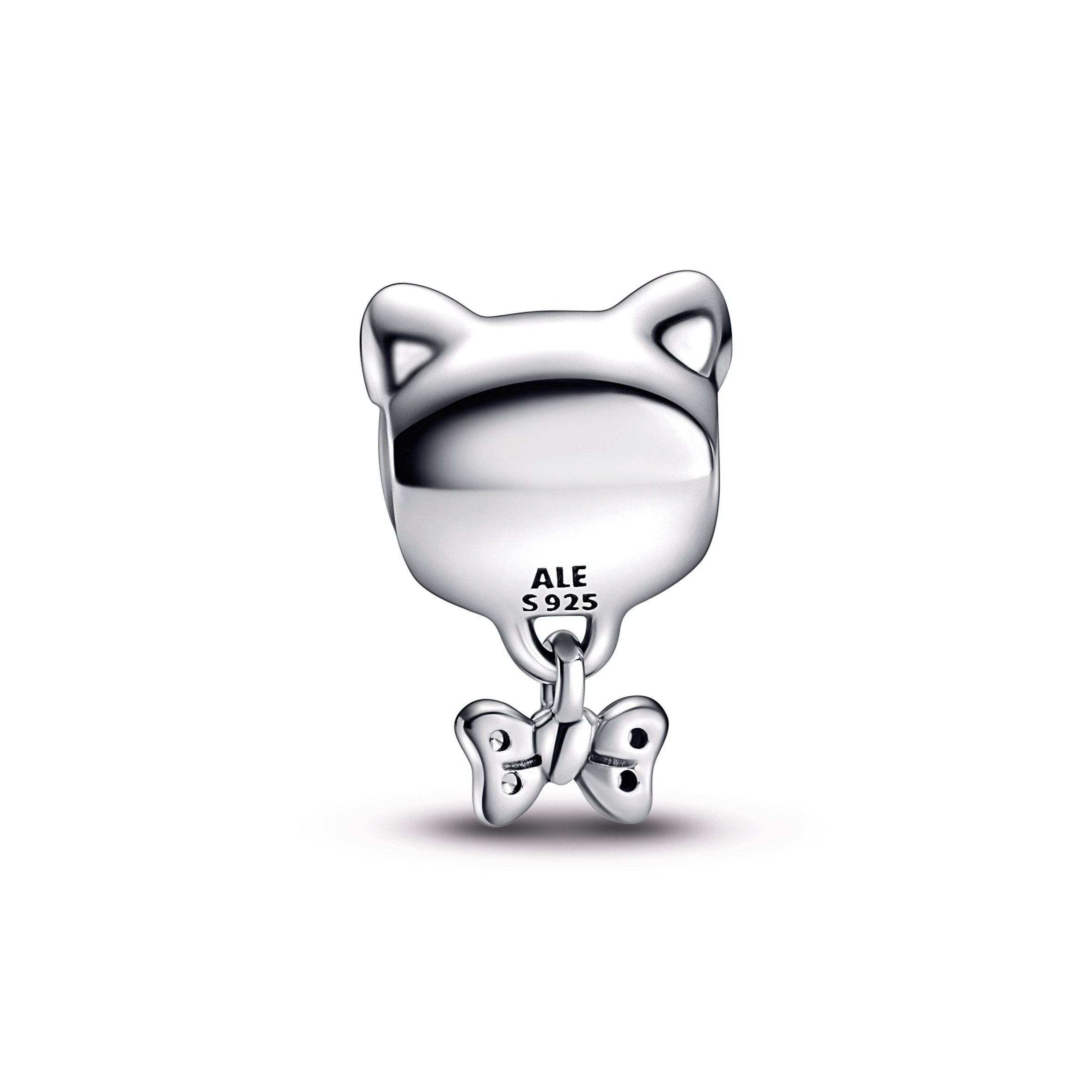 PANDORA Pet Cat And Bow Charm Sterling Silver Charms Bracelet Charm Jewelry Gift