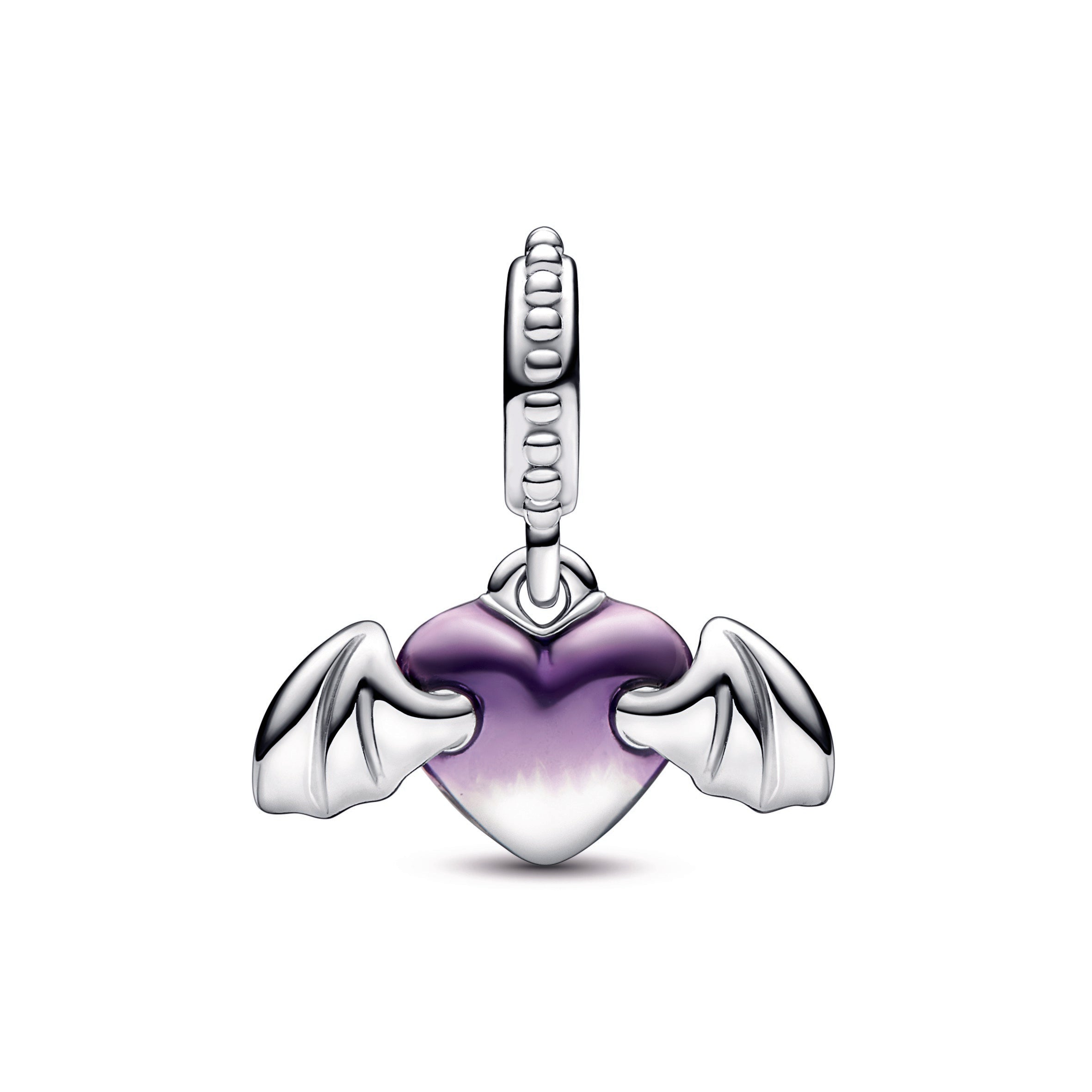 PANDORA Vampire Winged Heart Dangle Charm Enamel Charms Bracelet Charm Jewelry Gift