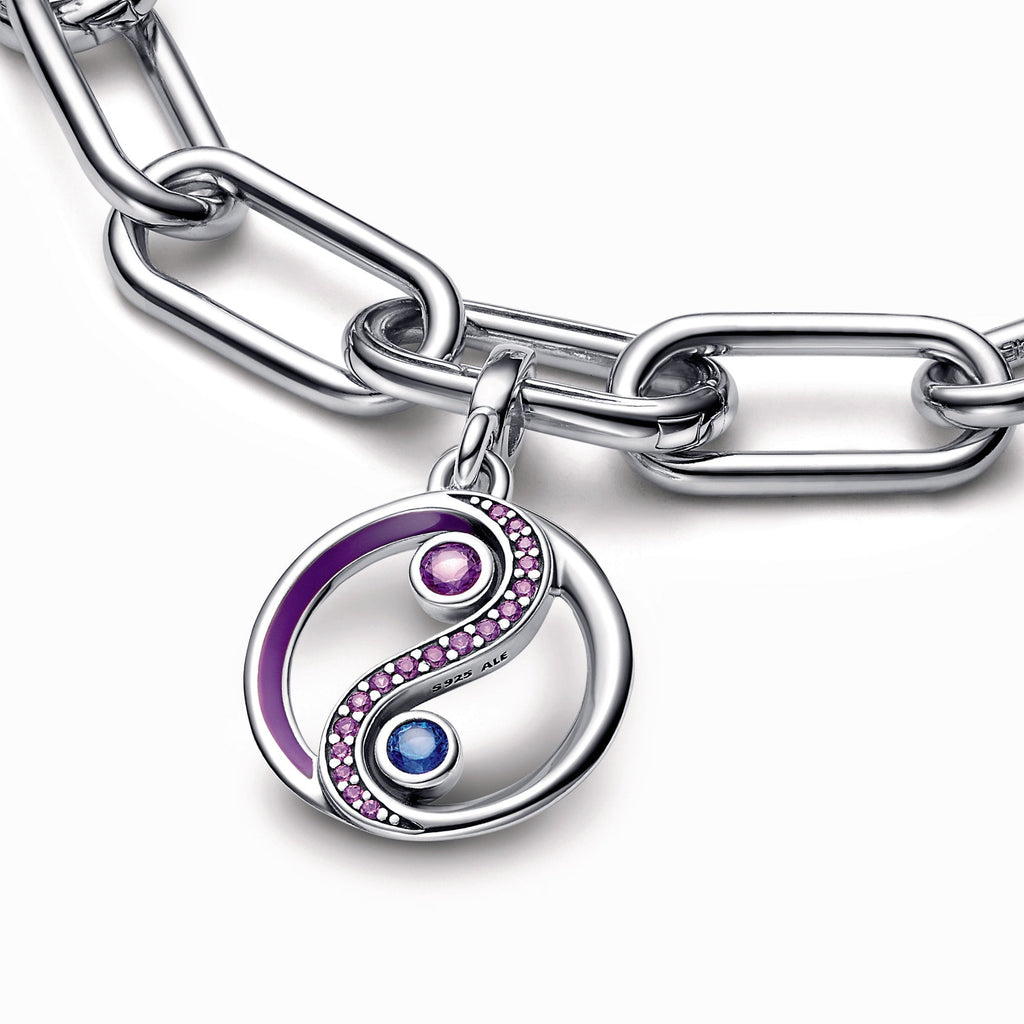 PANDORA ME Balance Yin And Yang Medallion Crystals Charms Bracelet Charm Jewelry Gift