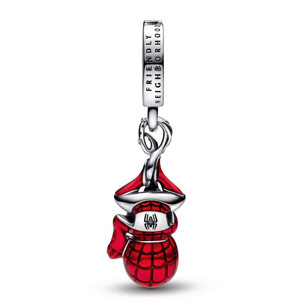 PANDORA Marvel Hanging Spider-Man Dangle Charm Enamel Charms Bracelet Charm Jewelry Gift