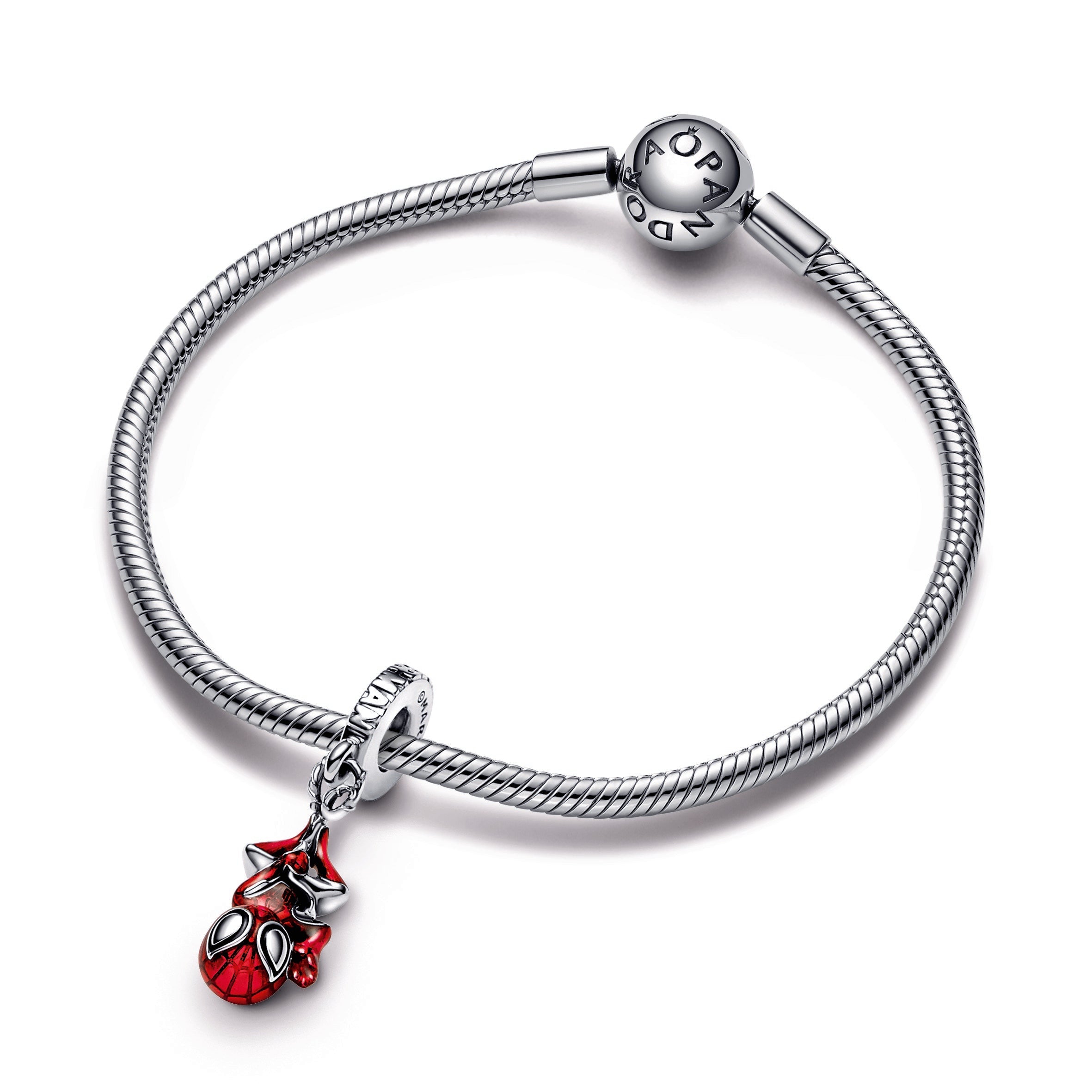 PANDORA Marvel Hanging Spider-Man Dangle Charm Enamel Charms Bracelet Charm Jewelry Gift