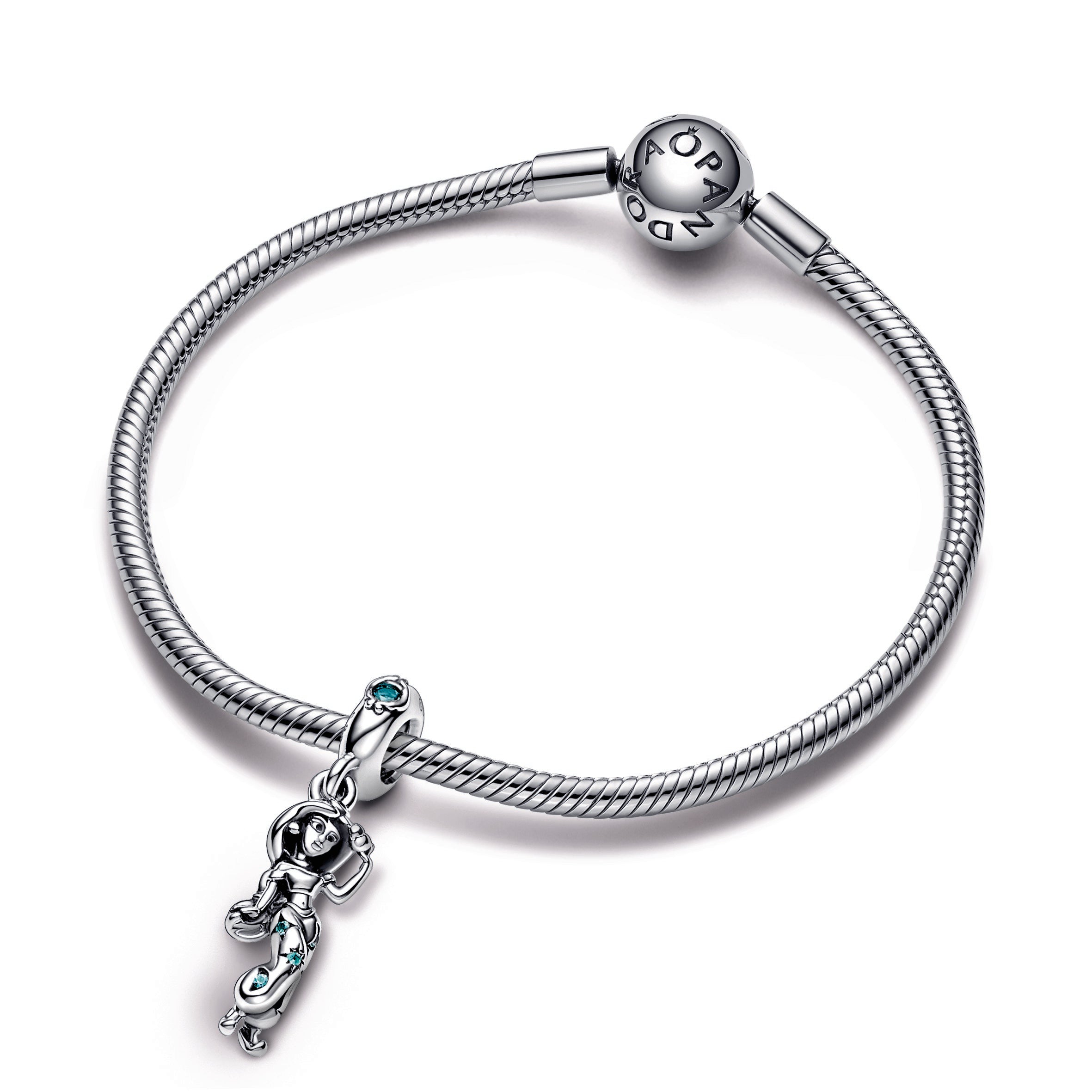 PANDORA Disney Aladdin Princess Jasmine Dangle Charm Crystals Disney Princess Charms Bracelet Charm Jewelry Gift