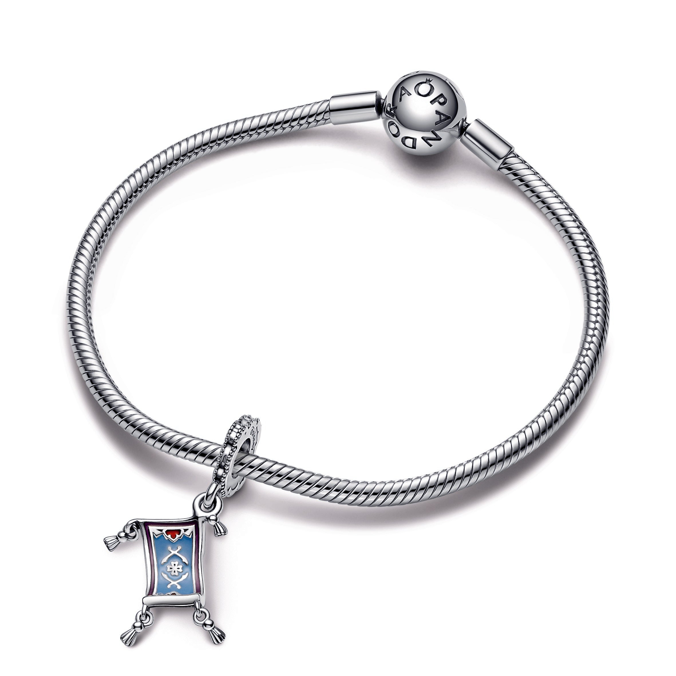 PANDORA Disney Aladdin Magic Carpet Dangle Charm Enamel Charms Bracelet Charm Jewelry Gift