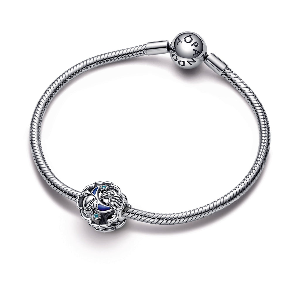 PANDORA Disney Aladdin Princess Jasmine And Genie Glow-in-the-dark Charm Cubic Zirconia Charms Bracelet Charm Jewelry Gift