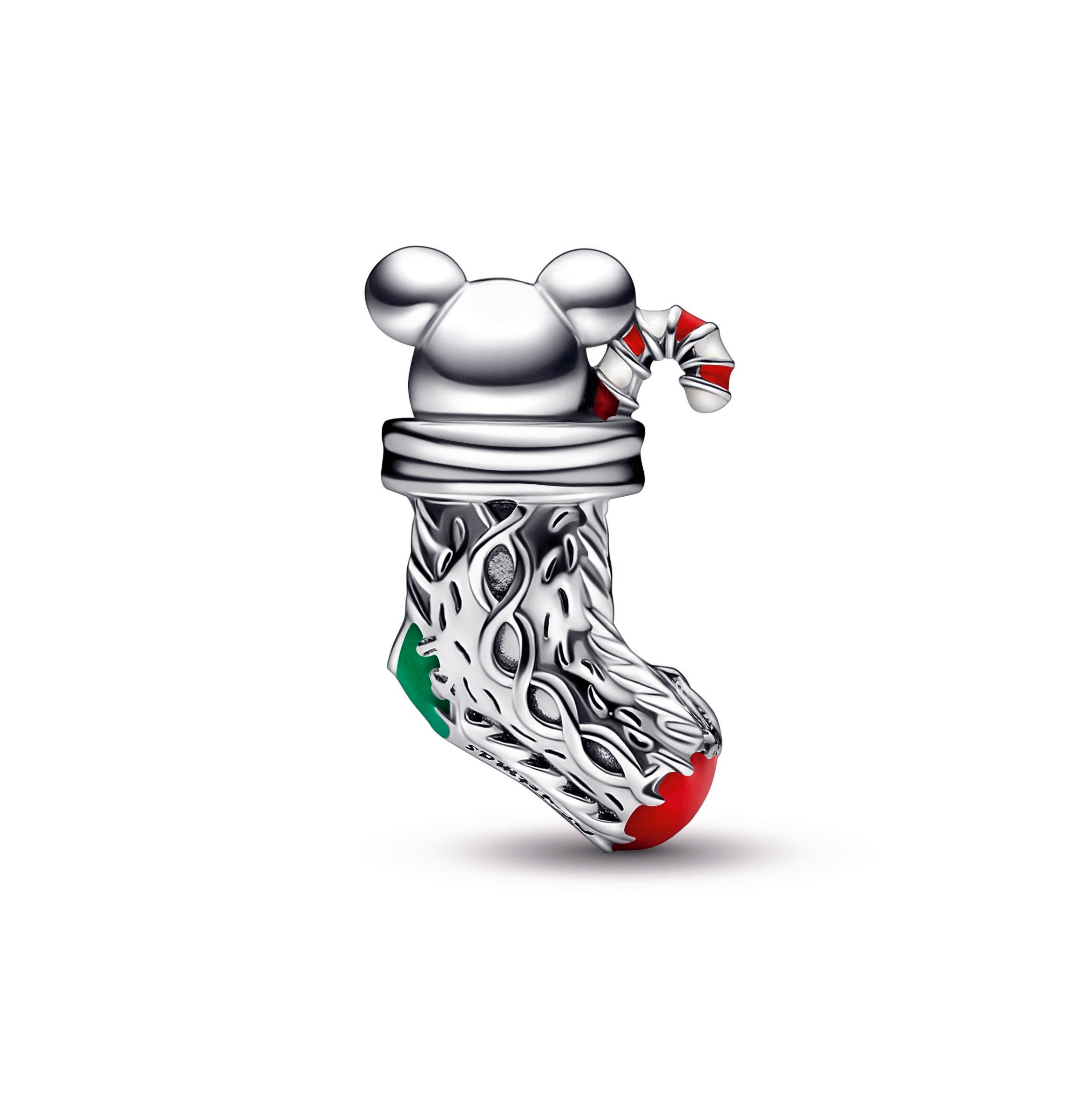 PANDORA Festive Mouse And Stocking Charm Enamel Charms Bracelet Charm Jewelry Gift