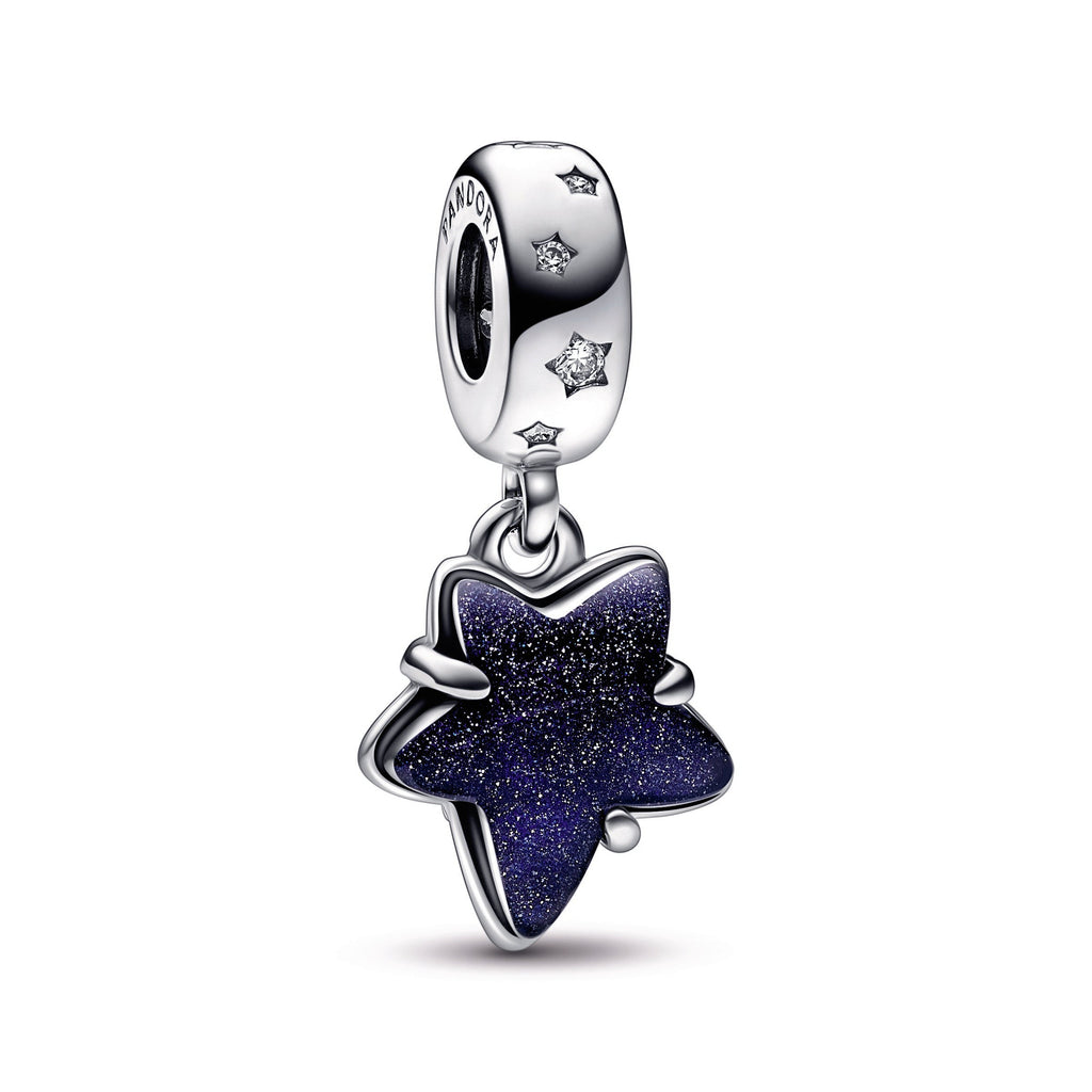 PANDORA Celestial Galaxy Star Murano Dangle Charm Cubic Zirconia Charms Bracelet Charm Jewelry Gift