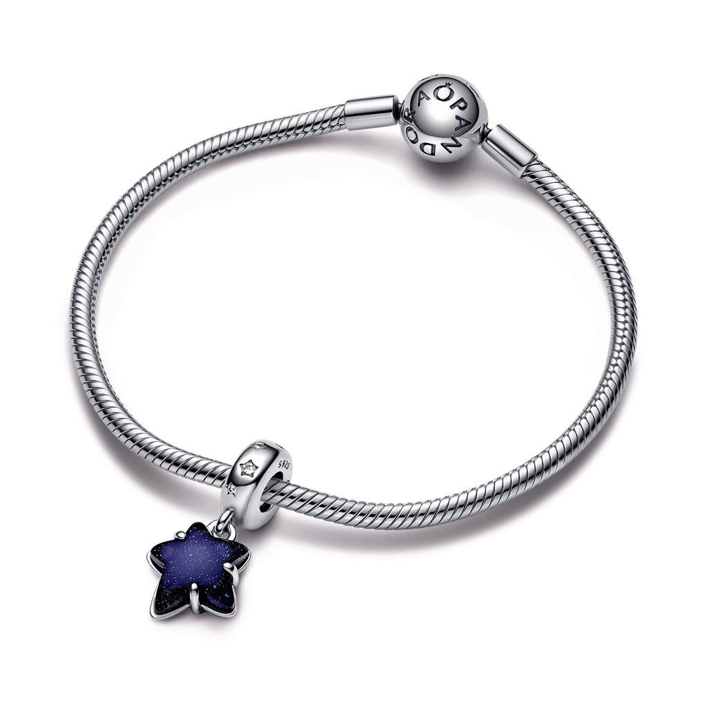 PANDORA Celestial Galaxy Star Murano Dangle Charm Cubic Zirconia Charms Bracelet Charm Jewelry Gift