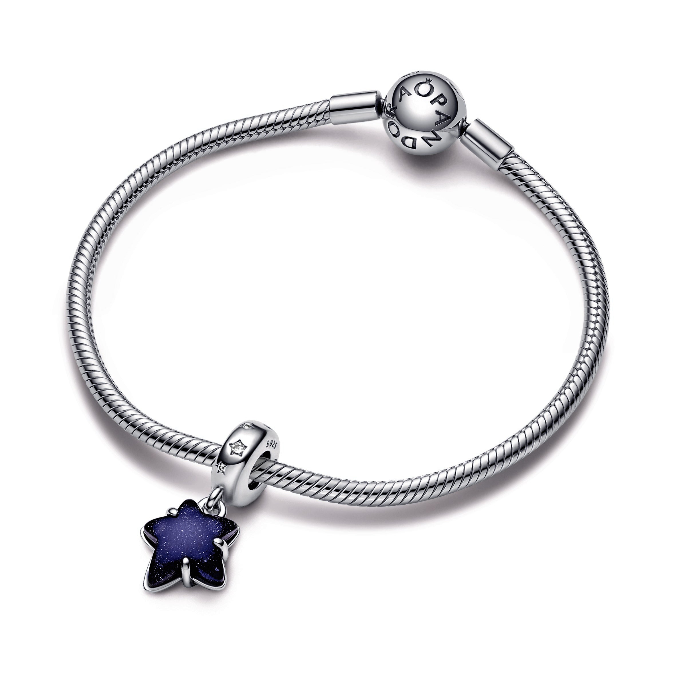 PANDORA Celestial Galaxy Star Murano Dangle Charm Cubic Zirconia Charms Bracelet Charm Jewelry Gift