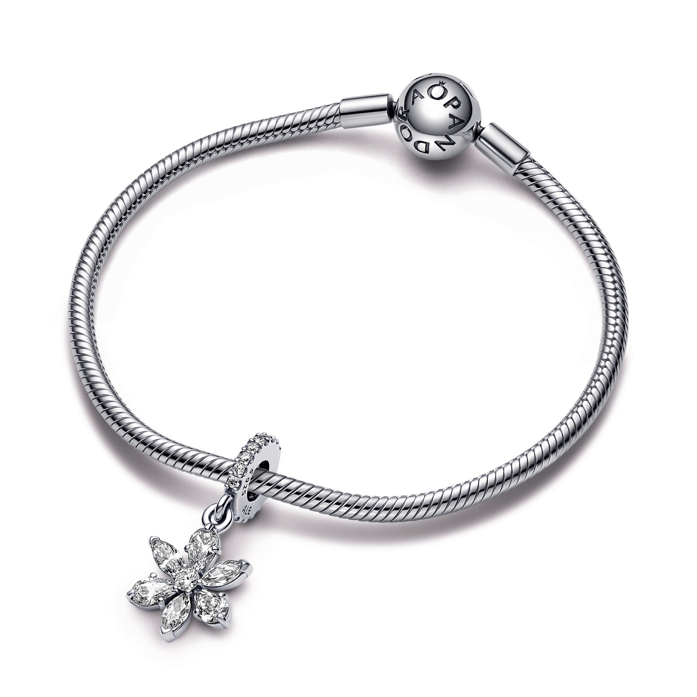 PANDORA Sparkling Herbarium Cluster Dangle Charm Sterling Silver Charms Bracelet Charm Jewelry Gift
