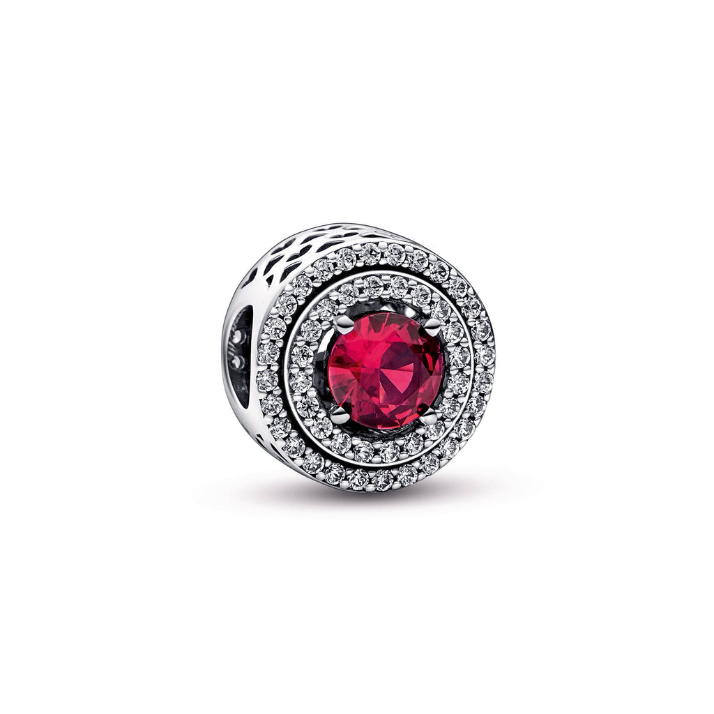 PANDORA Red Sparkling Levelled Round Charm Crystals Charms Bracelet Charm Jewelry Gift