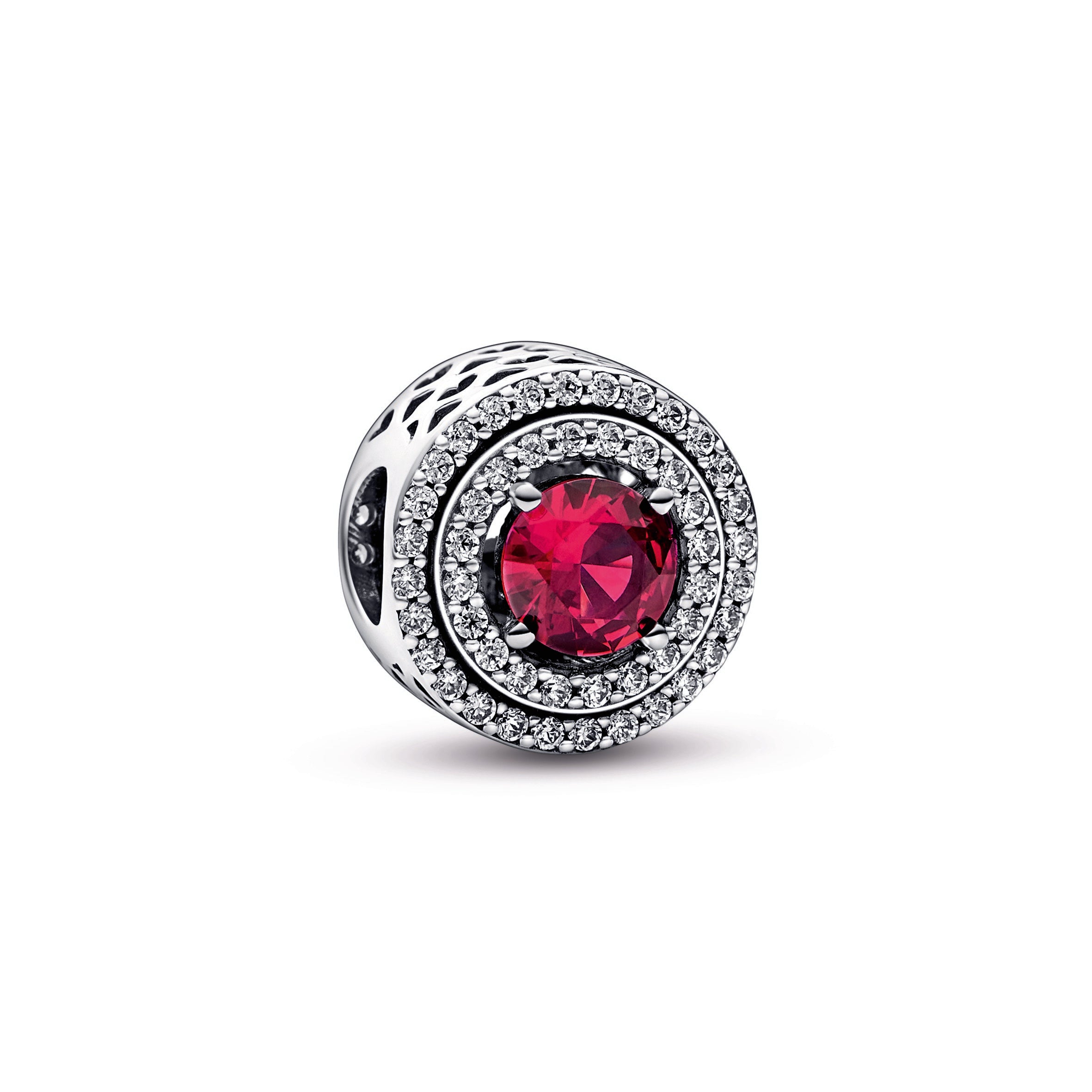 PANDORA Red Sparkling Levelled Round Charm Crystals Charms Bracelet Charm Jewelry Gift