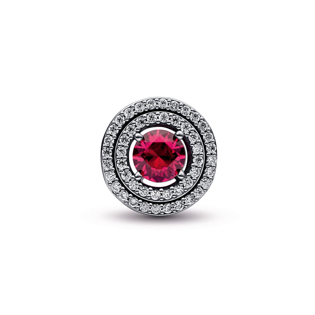 PANDORA Red Sparkling Levelled Round Charm Crystals Charms Bracelet Charm Jewelry Gift