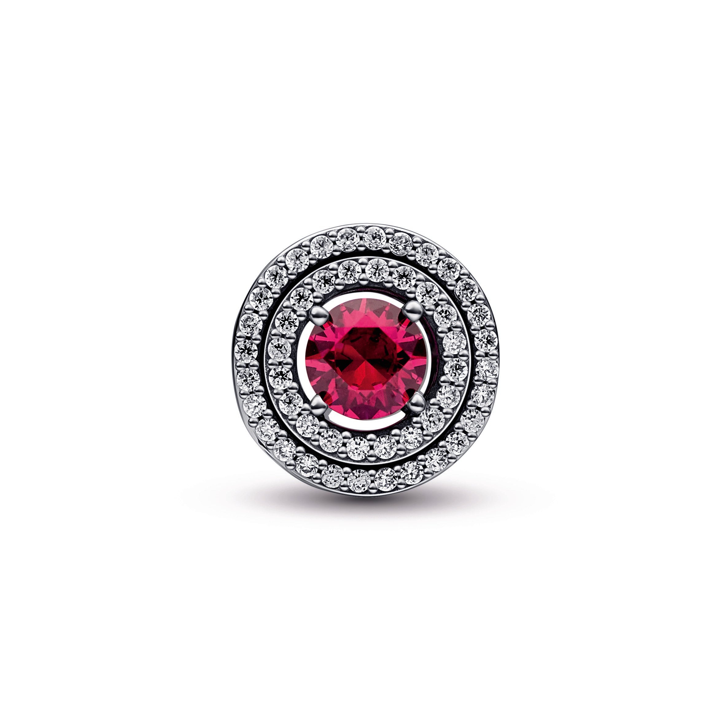 PANDORA Red Sparkling Levelled Round Charm Crystals Charms Bracelet Charm Jewelry Gift