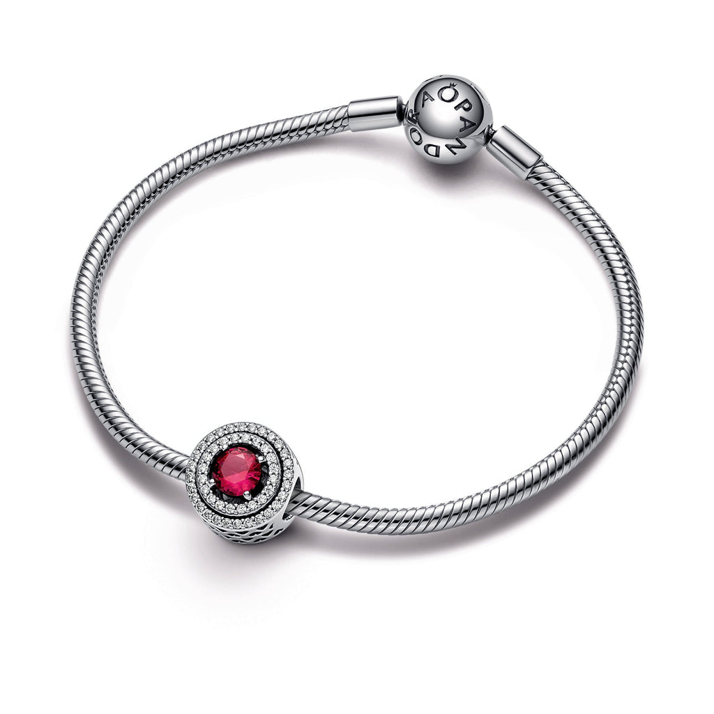 PANDORA Red Sparkling Levelled Round Charm Crystals Charms Bracelet Charm Jewelry Gift