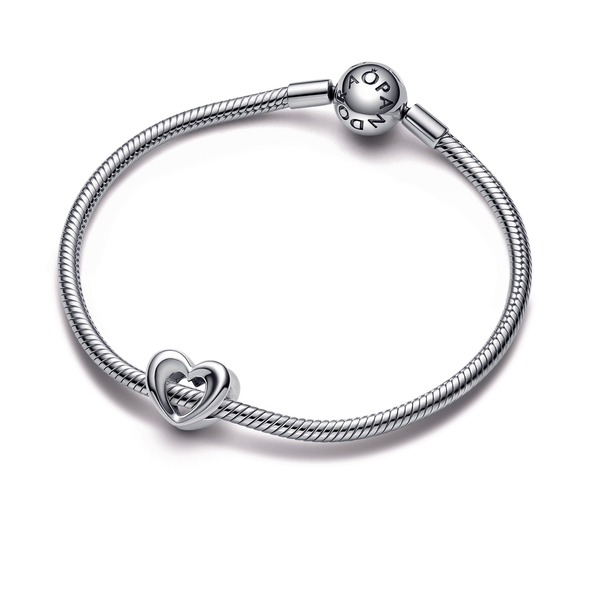 PANDORA Radiant Open Heart Charm Sterling Silver Charms Bracelet Charm Jewelry Gift