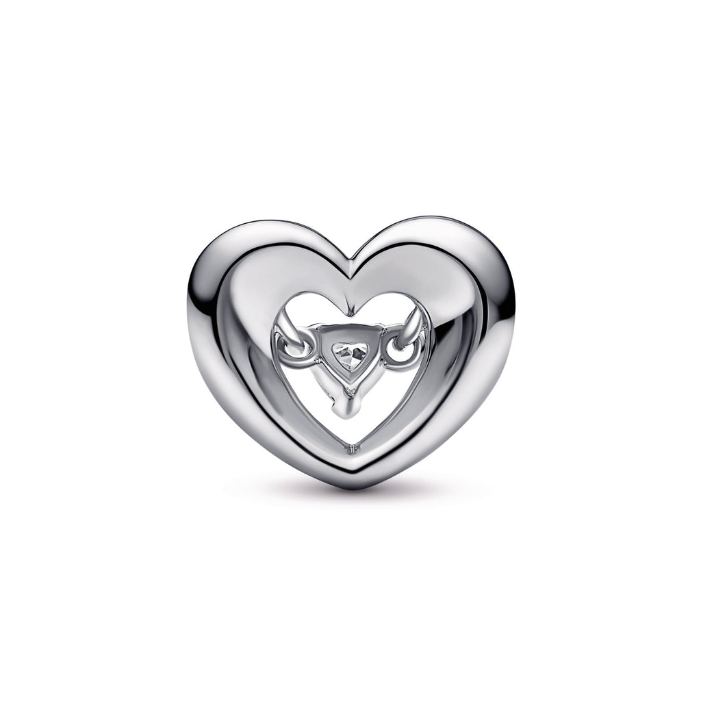 PANDORA Radiant Heart And Floating Stone Charm Cubic Zirconia Charms Bracelet Charm Jewelry Gift