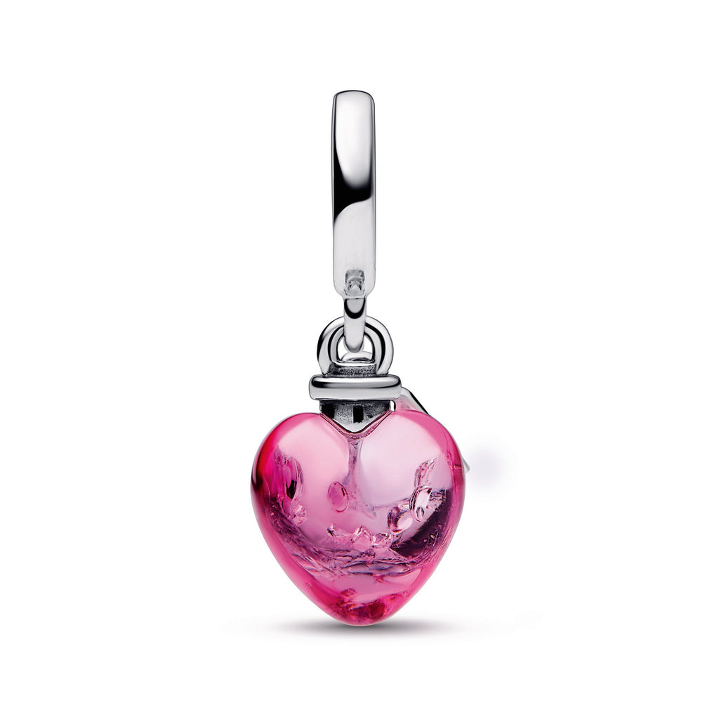 PANDORA Love Potion Murano Glass Heart Dangle Charm Crystals Charms Bracelet Charm Jewelry Gift